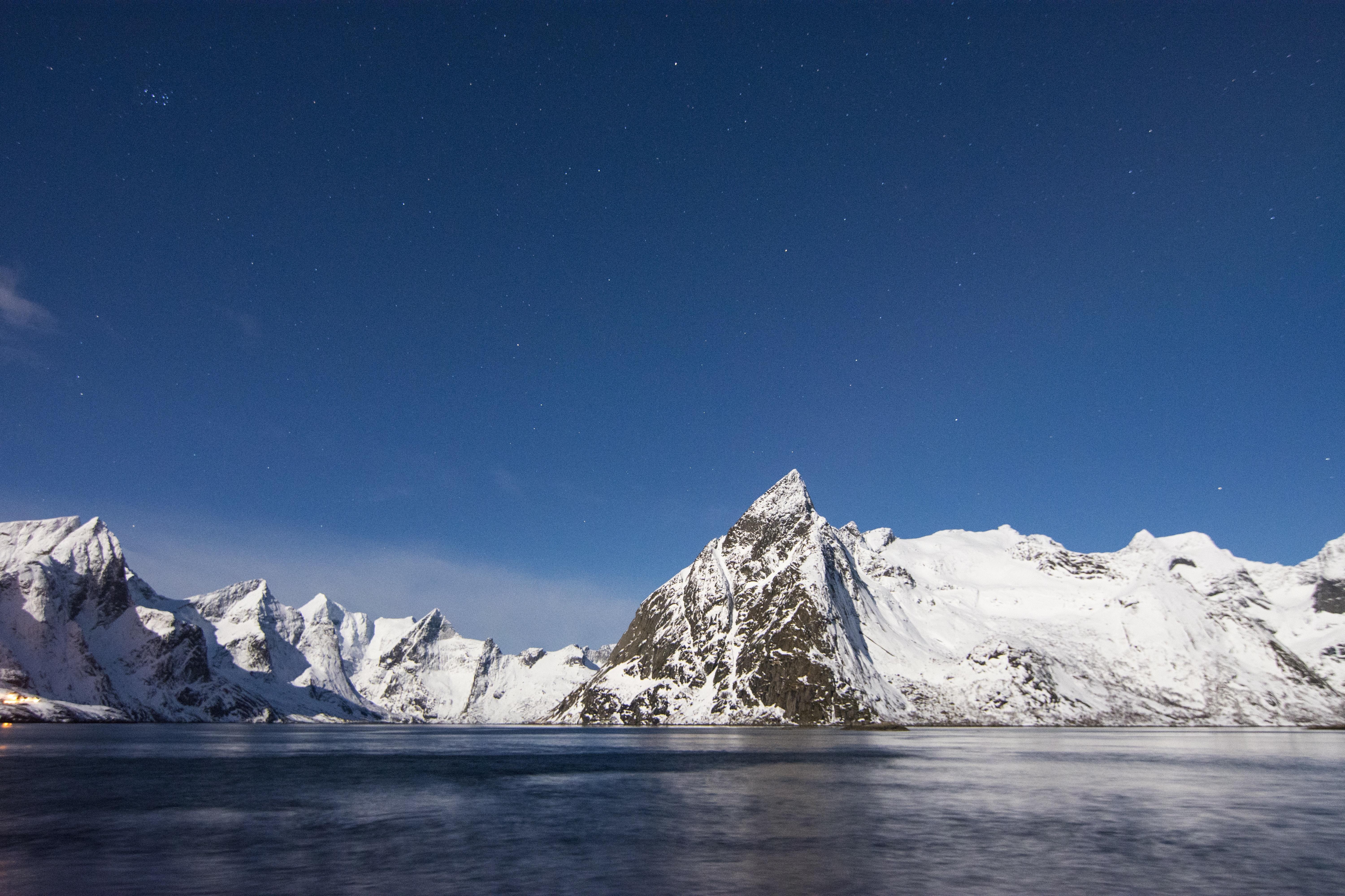 Wallpaper Norway, Winter, Mountains, Lake, 4K, 5K, Nature