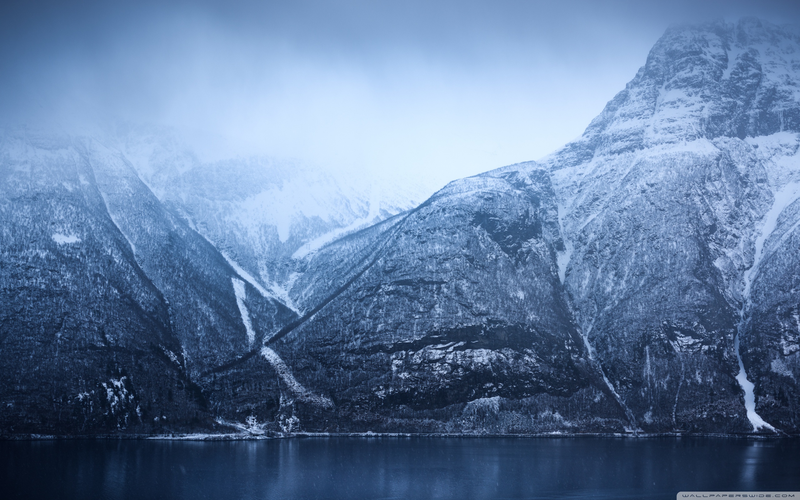 Norway Fjords Winter Landscape Ultra HD Desktop Background