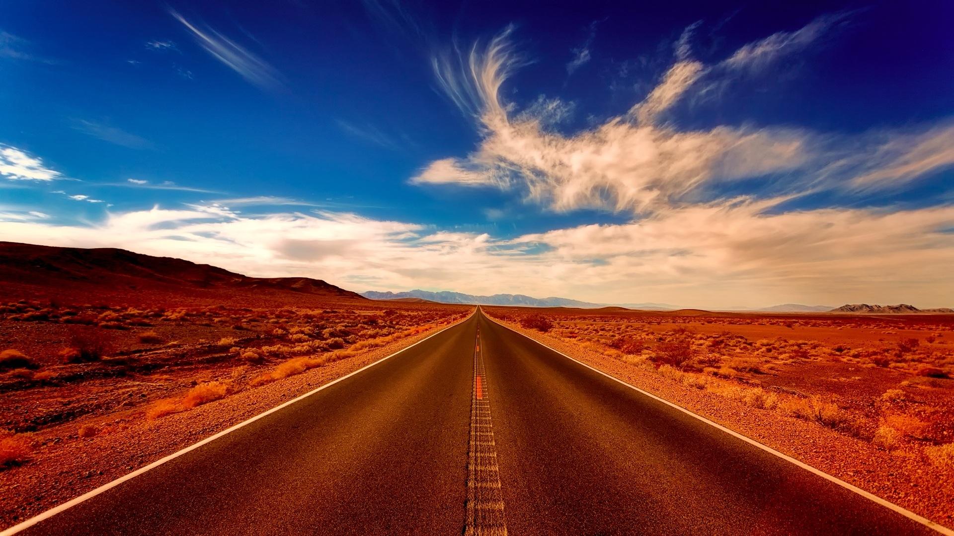 Desert Highway Road Laptop Full HD 1080p HD 4k Wallpaper