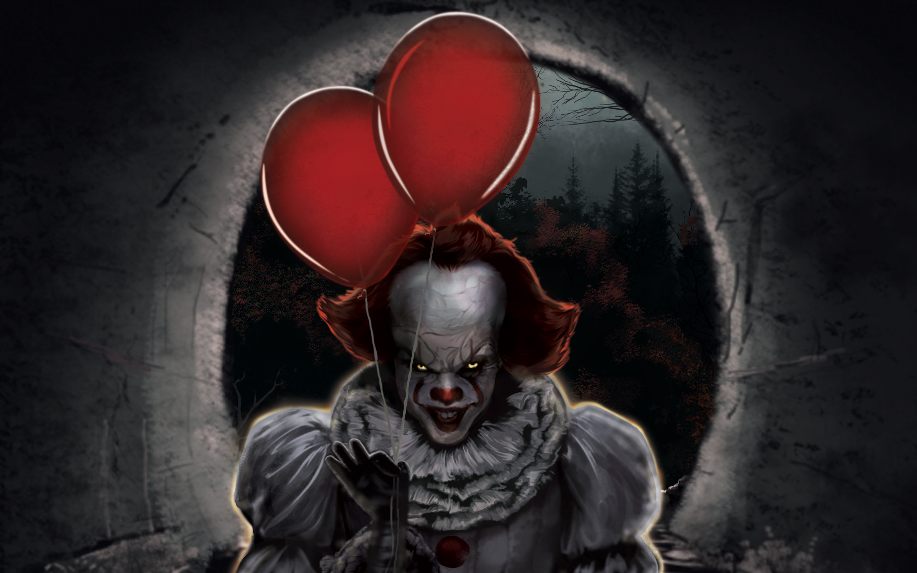 Pennywise with ballons fanart Wallpapers 4k Ultra HD ID:3958.