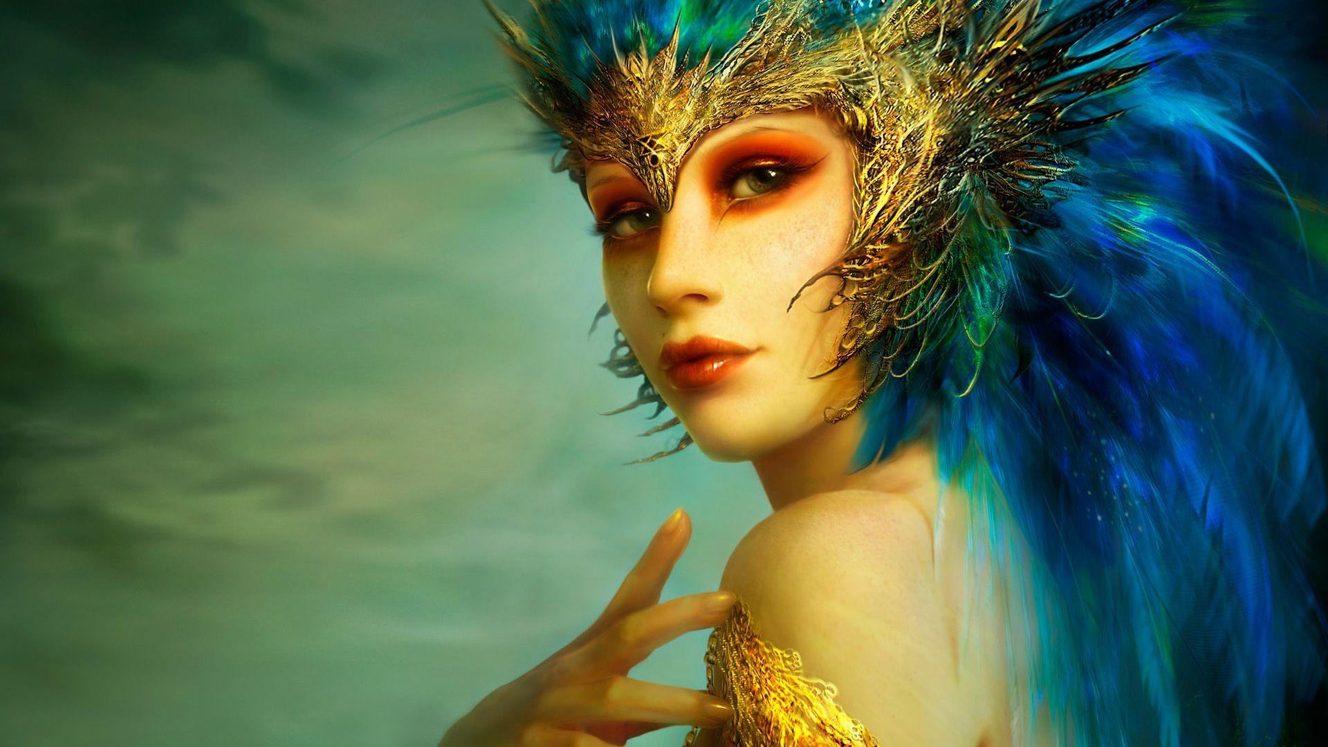 Image detail for -Golden Delicious fantasy girl blue hair