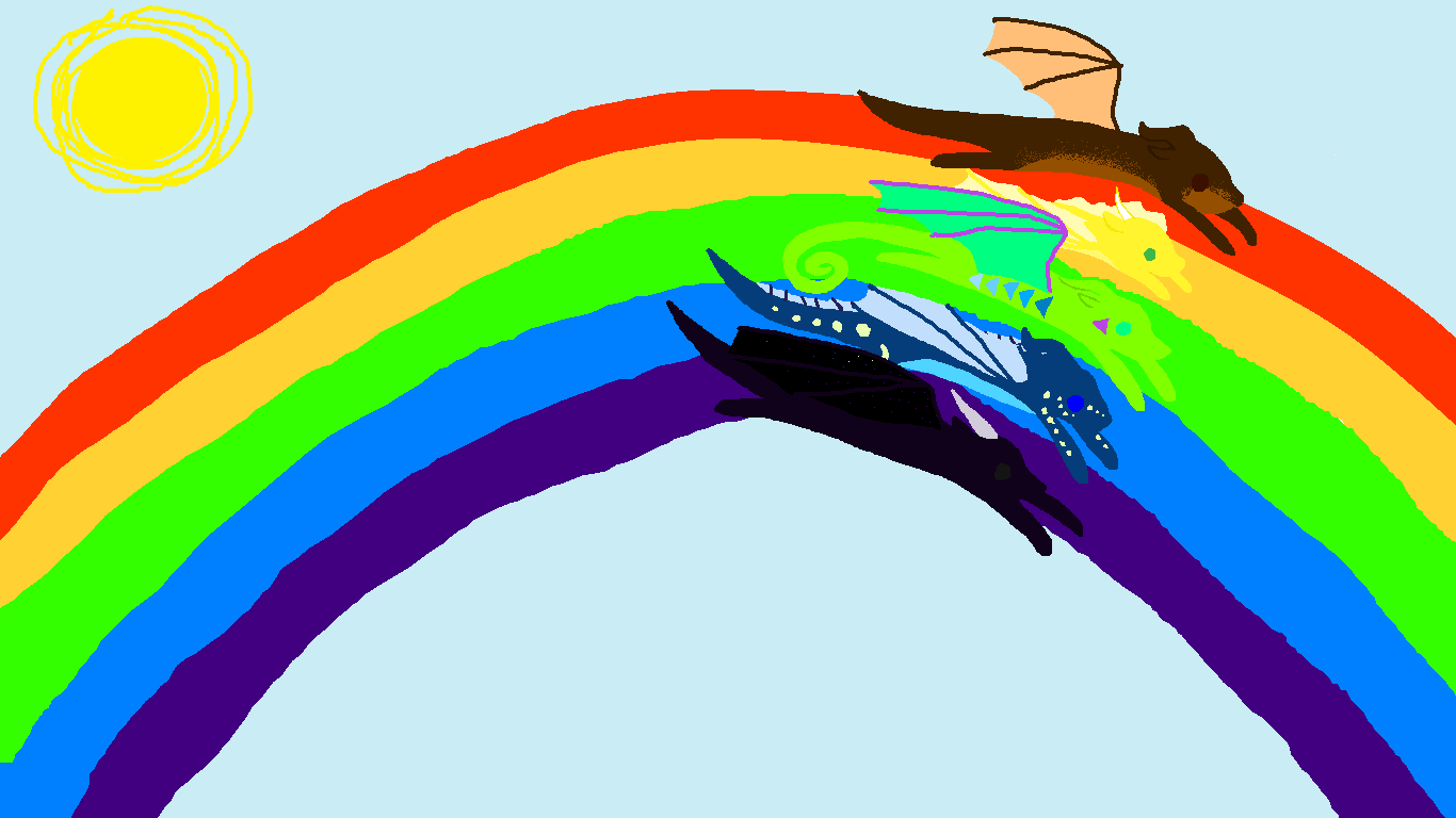 Dragonet Rainbow Wallpaper
