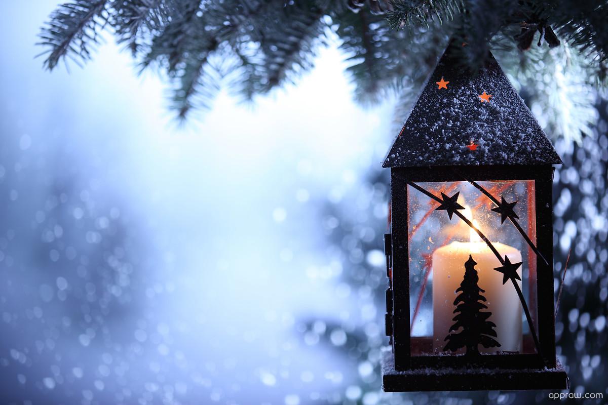 Christmas Winter Lantern Wallpaper download HD