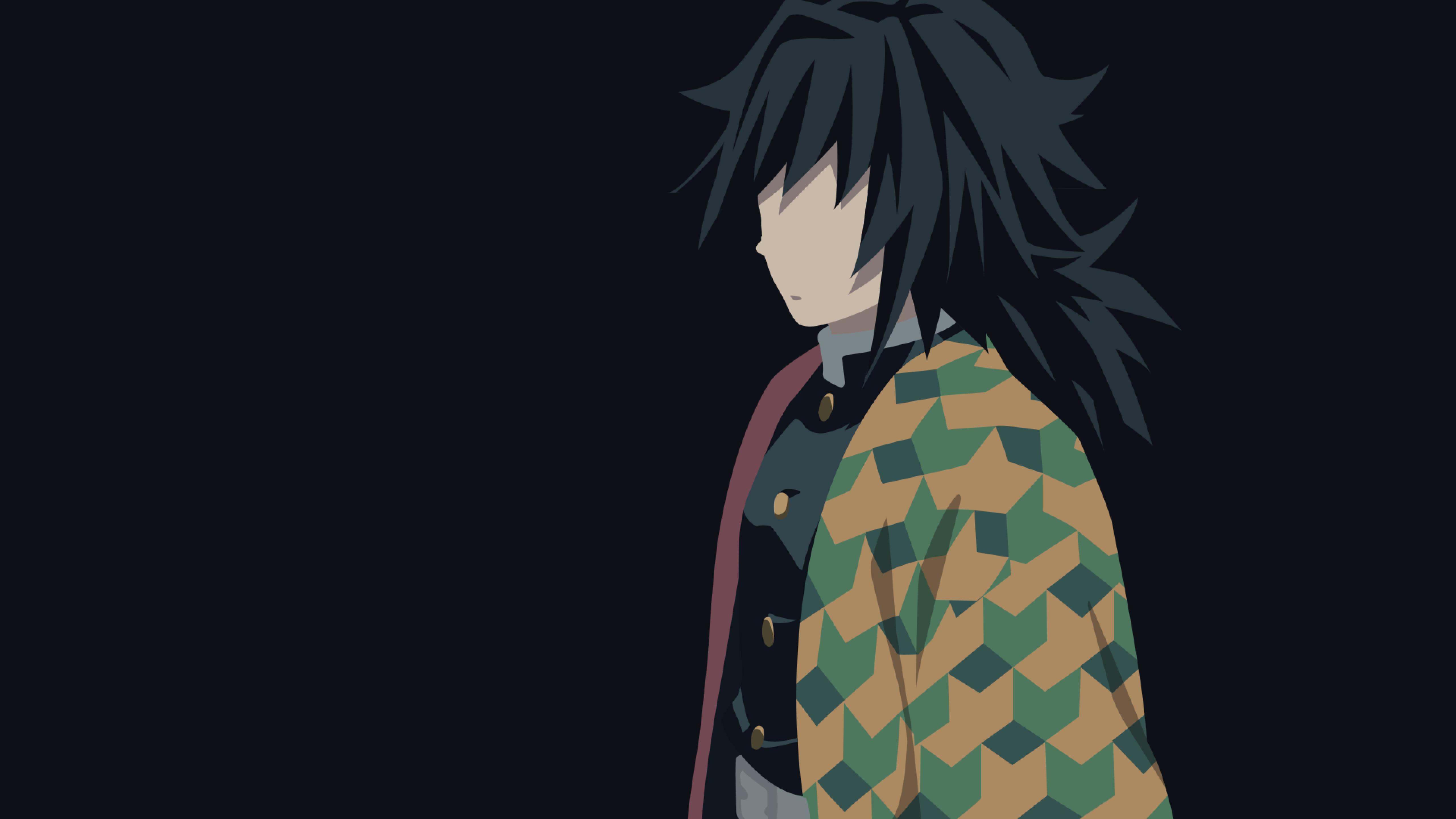 Giyuu Tomioka Kimetsu no Yaiba Minimal 5K Wallpaper, HD