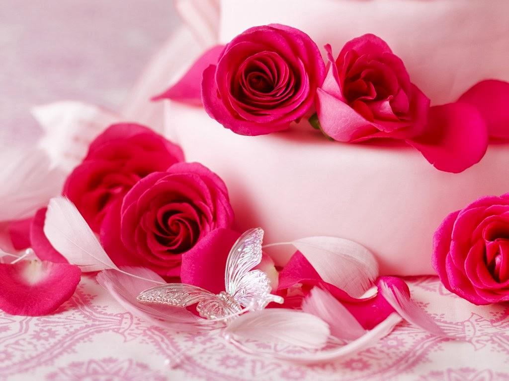 Flower Wallpaper: Beautiful Pink Roses Flower HD Wallpaper
