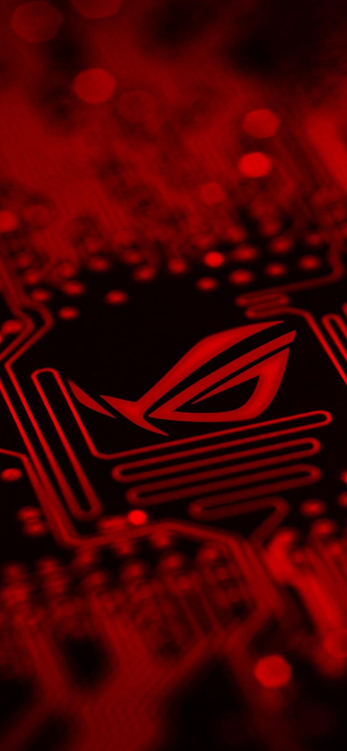 Republic Of Gamers Motherboard Red Background Logo