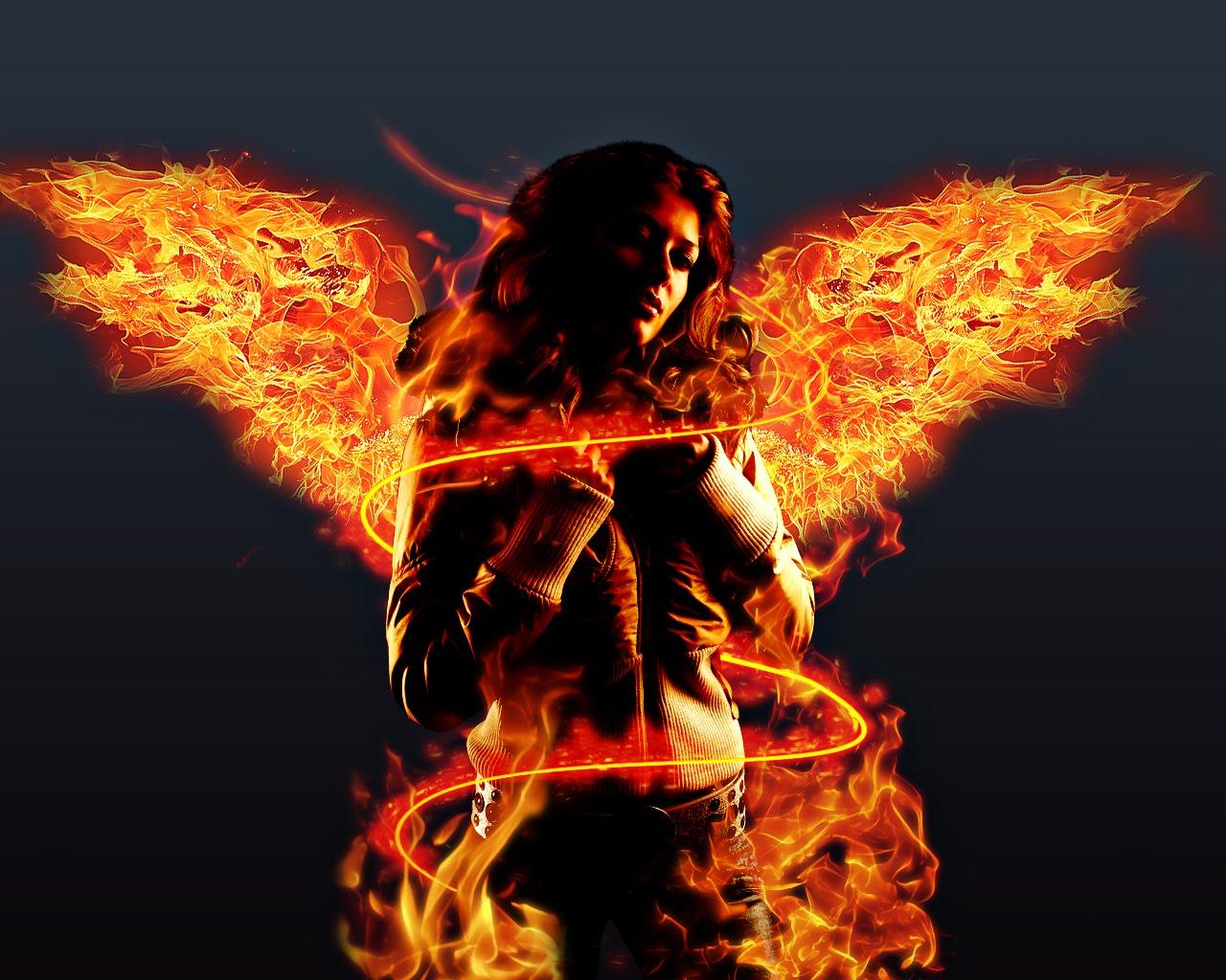 fire angel Wallpaper and Background Imagex1024