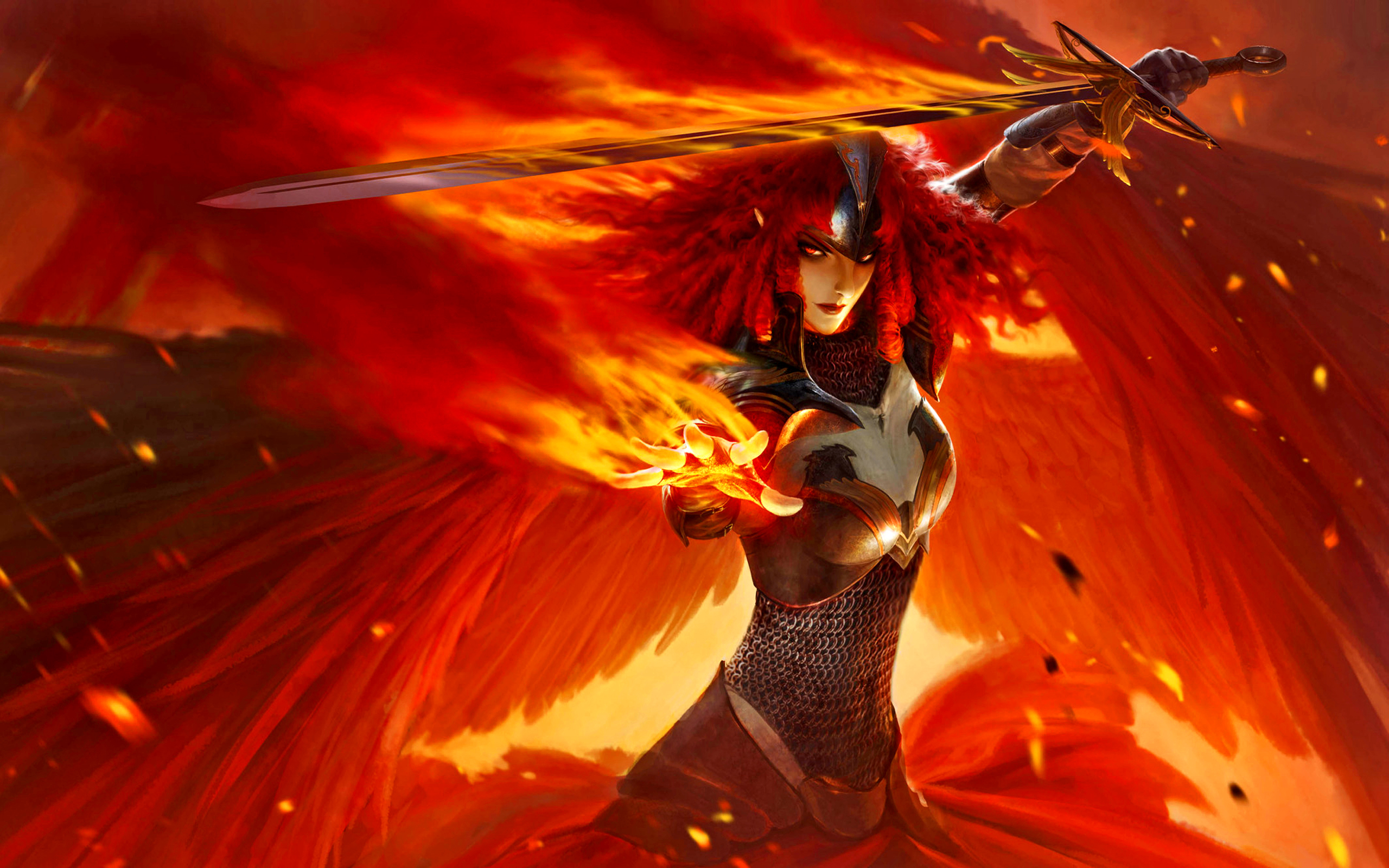 Angel of Fire HD Wallpaper. Background Imagex1600