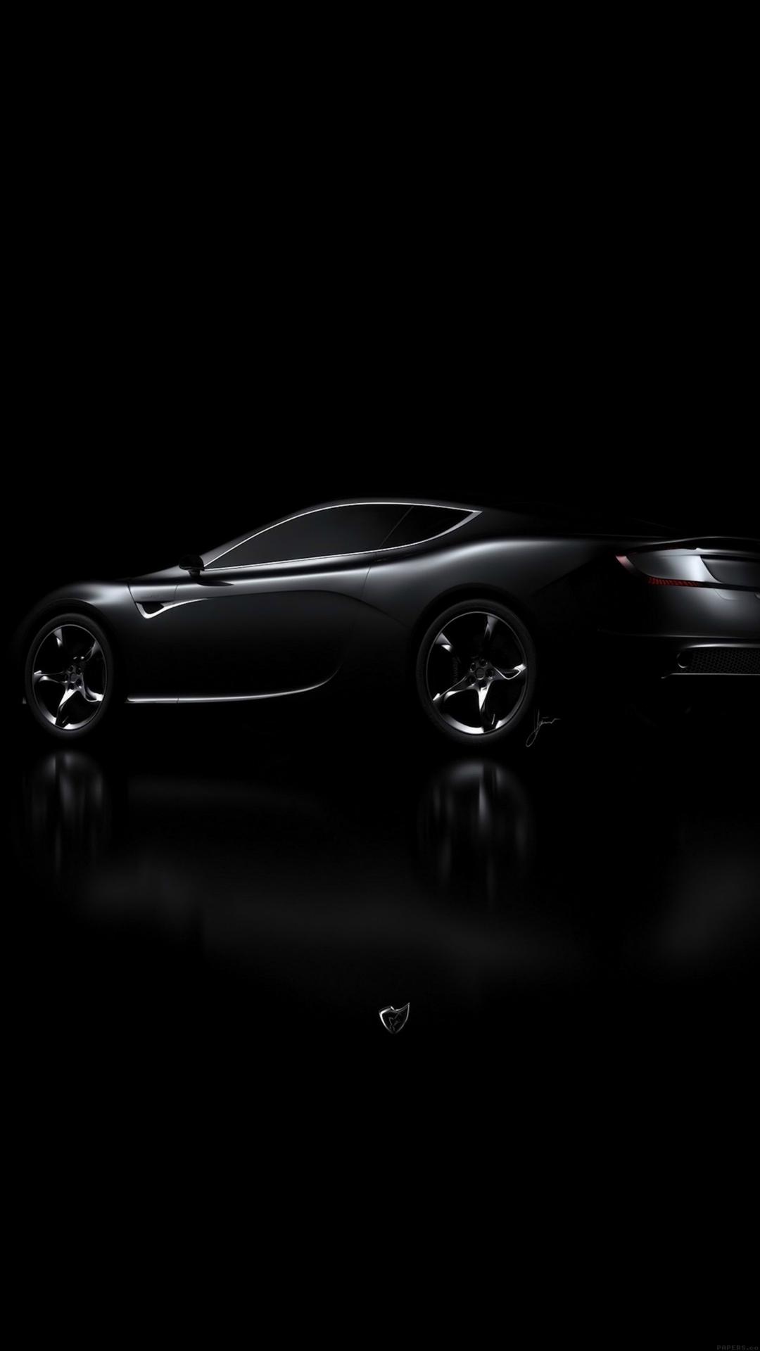 Aston Martin Black Car Dark iPhone 8 Wallpaper Free Download