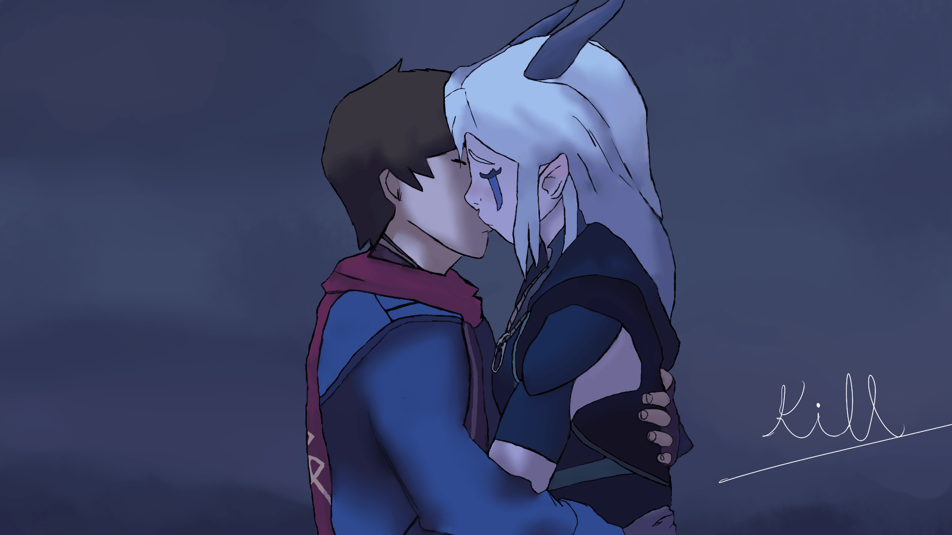 Callum and Rayla Kiss