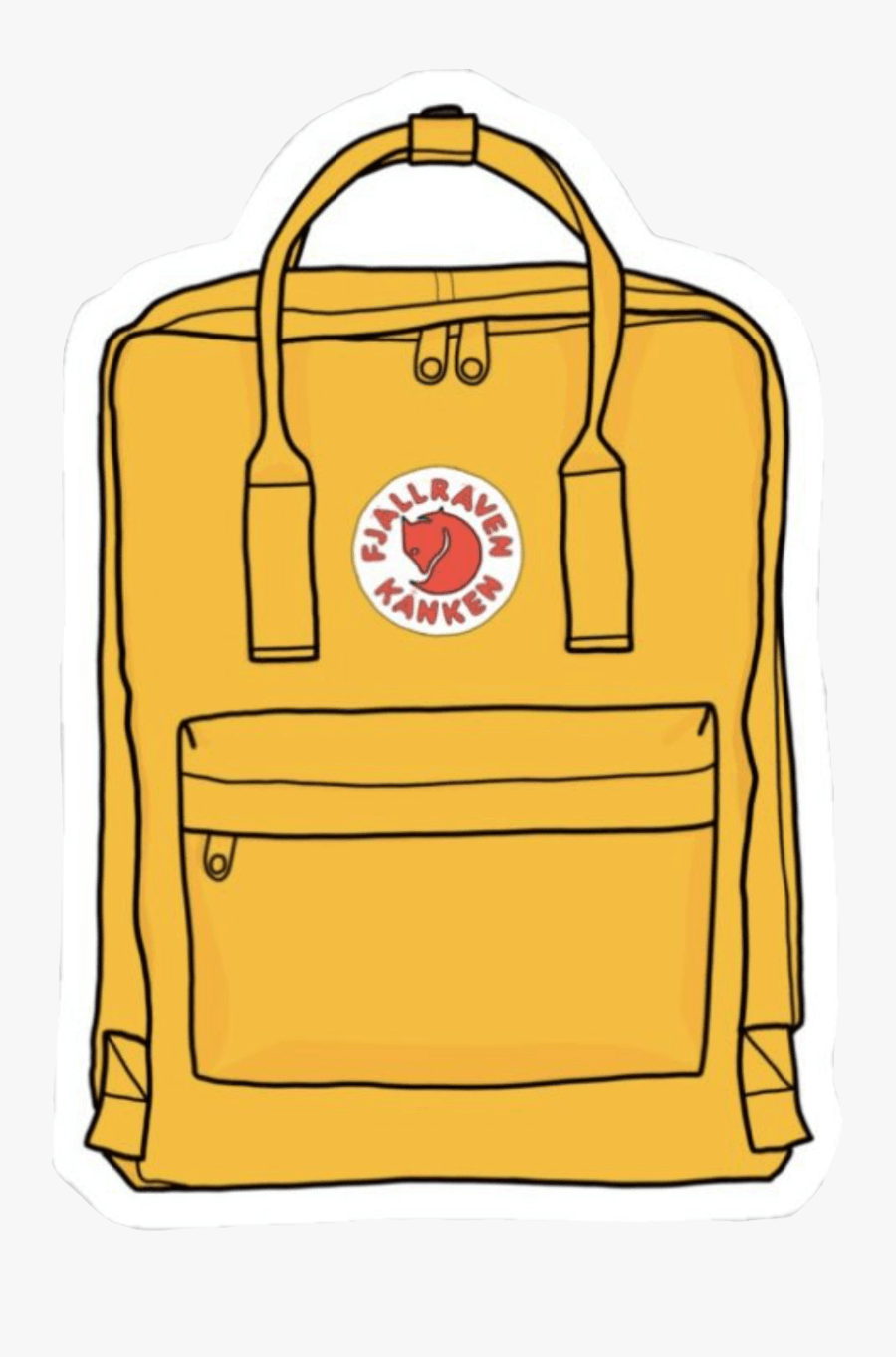 vsco #fjallravenkanken #vscogirl #backpack #yellow Kanken