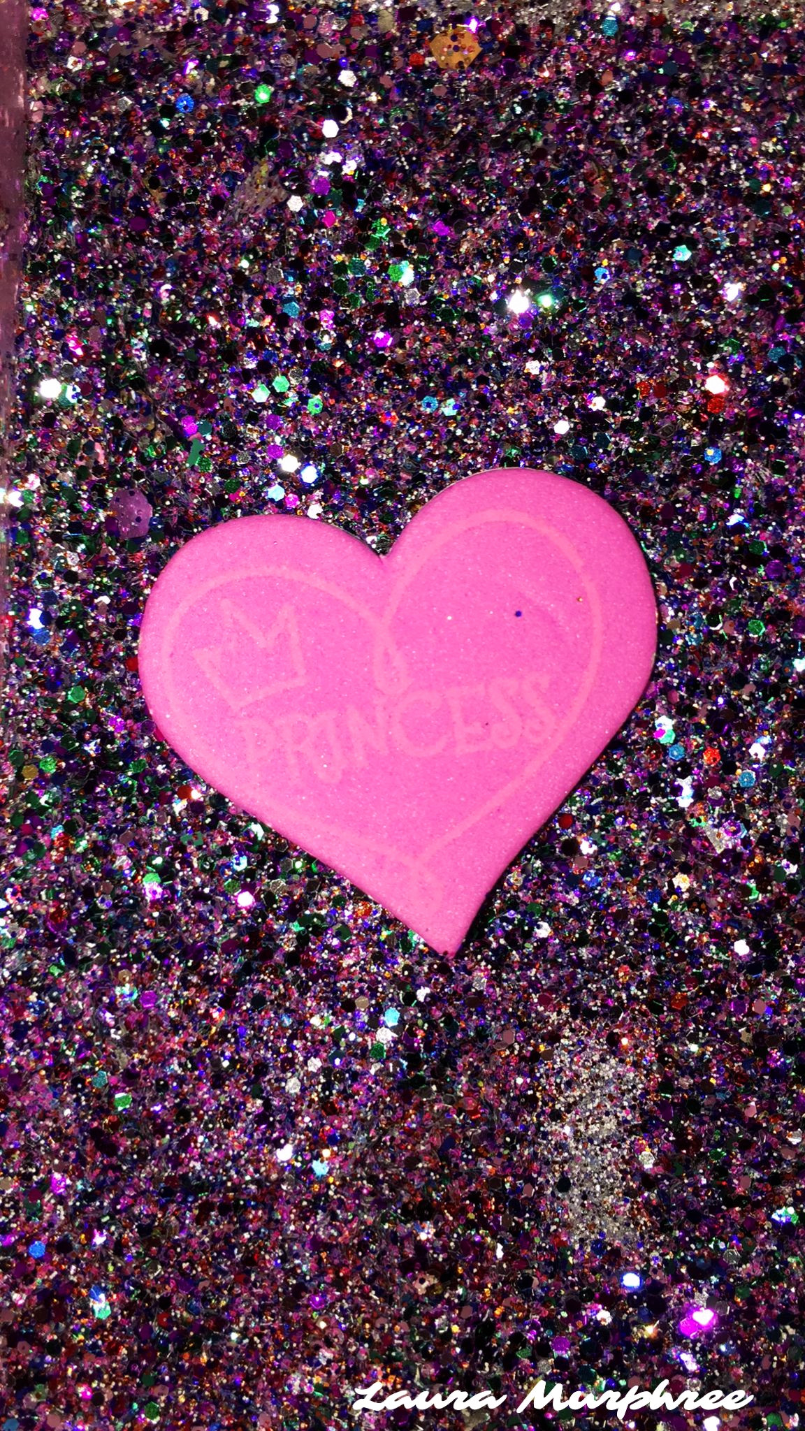 iPhone Wallpaper. Heart, Glitter, Pink, Purple, Violet, Love