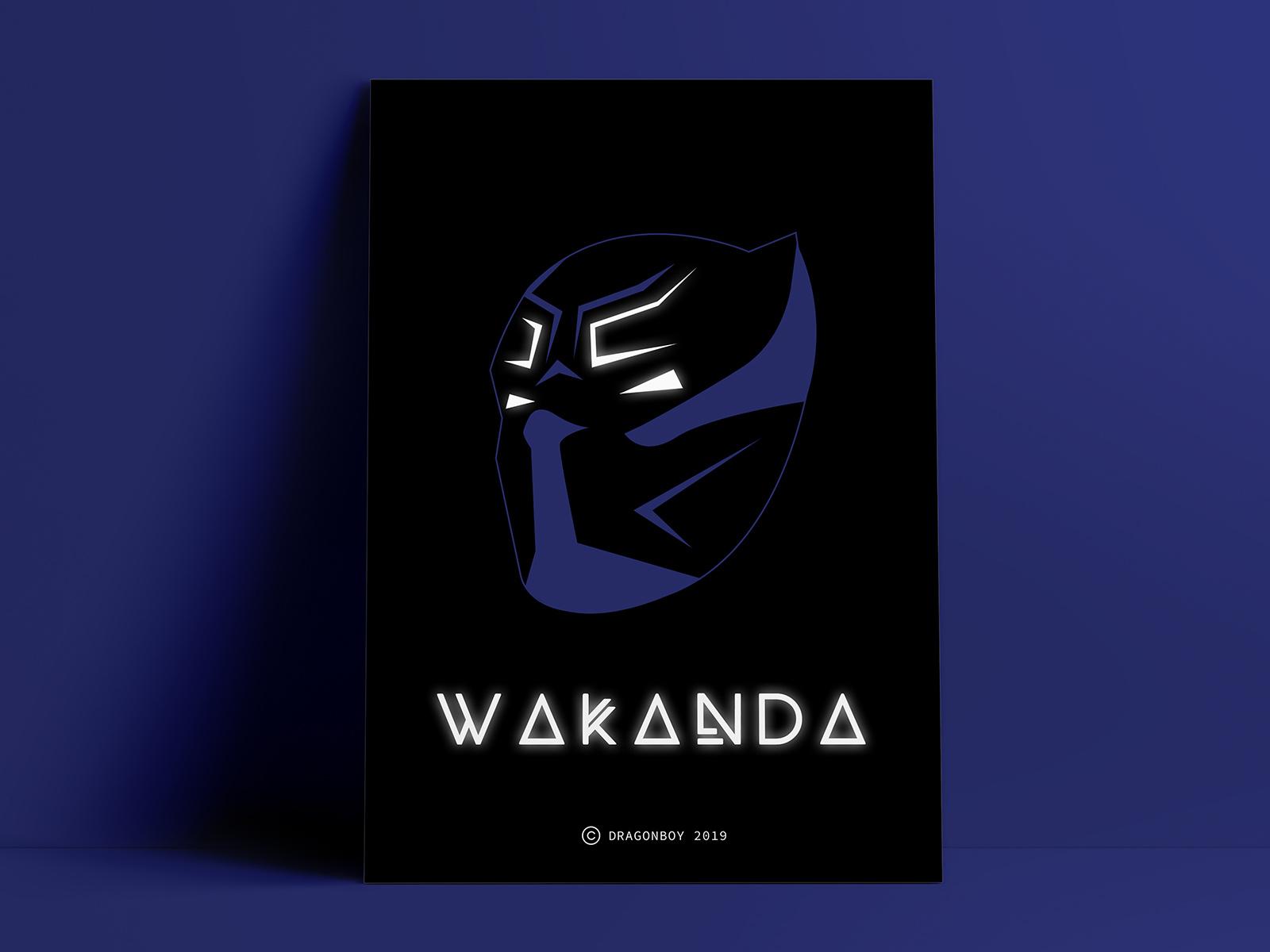 Wakanda Forever. Black Panther Poster Design Wall Art