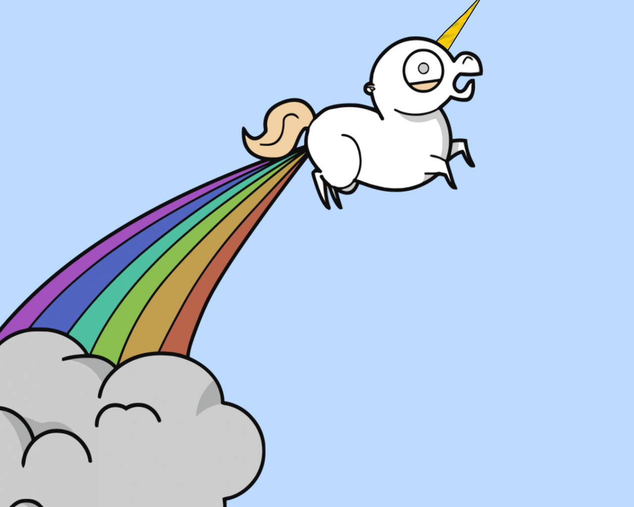 Free download cute unicorn farting rainbows Success