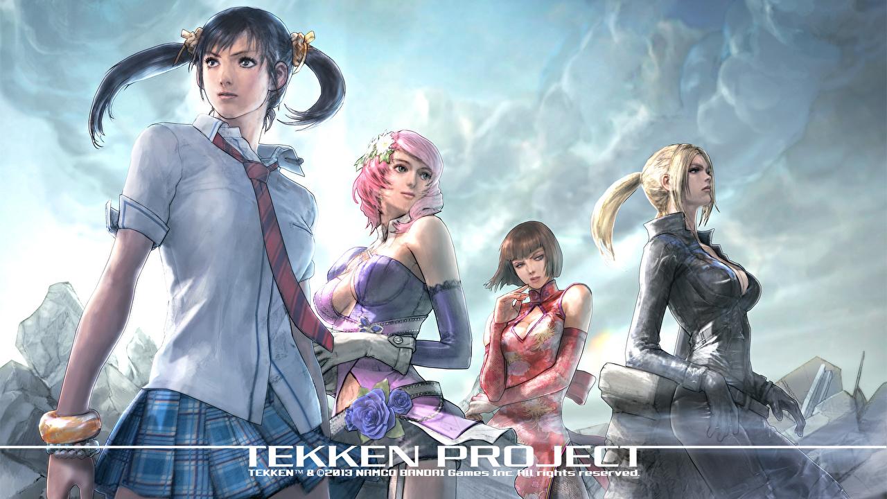 Desktop Wallpaper Tekken Nina Williams, Anna Williams, Alisa