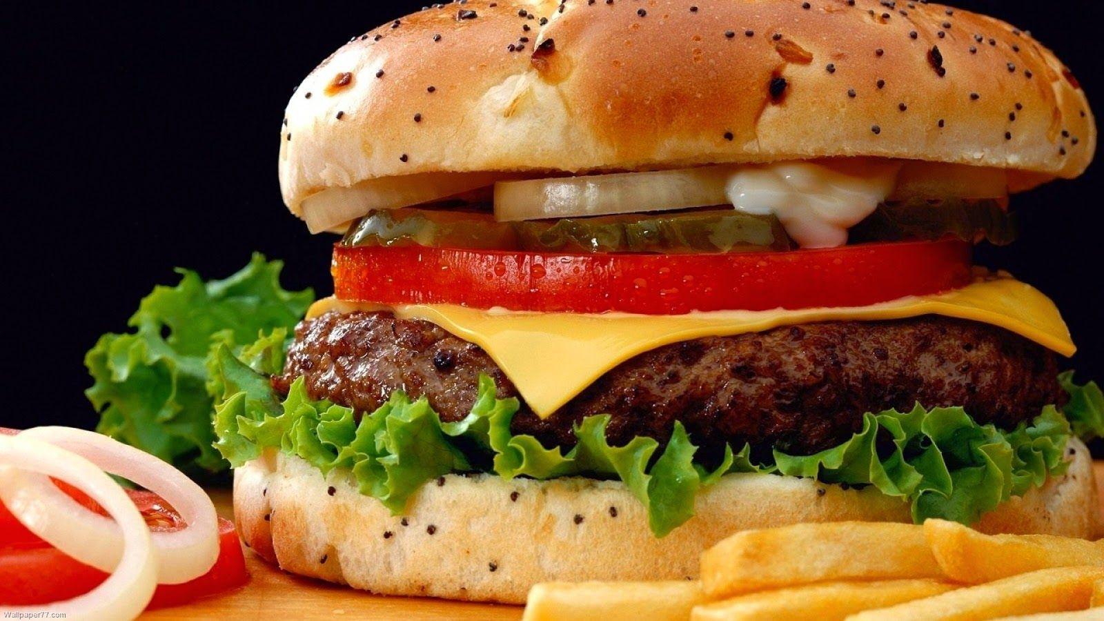 Delicious Food Wallpaper HD Resolution. Burger, fries