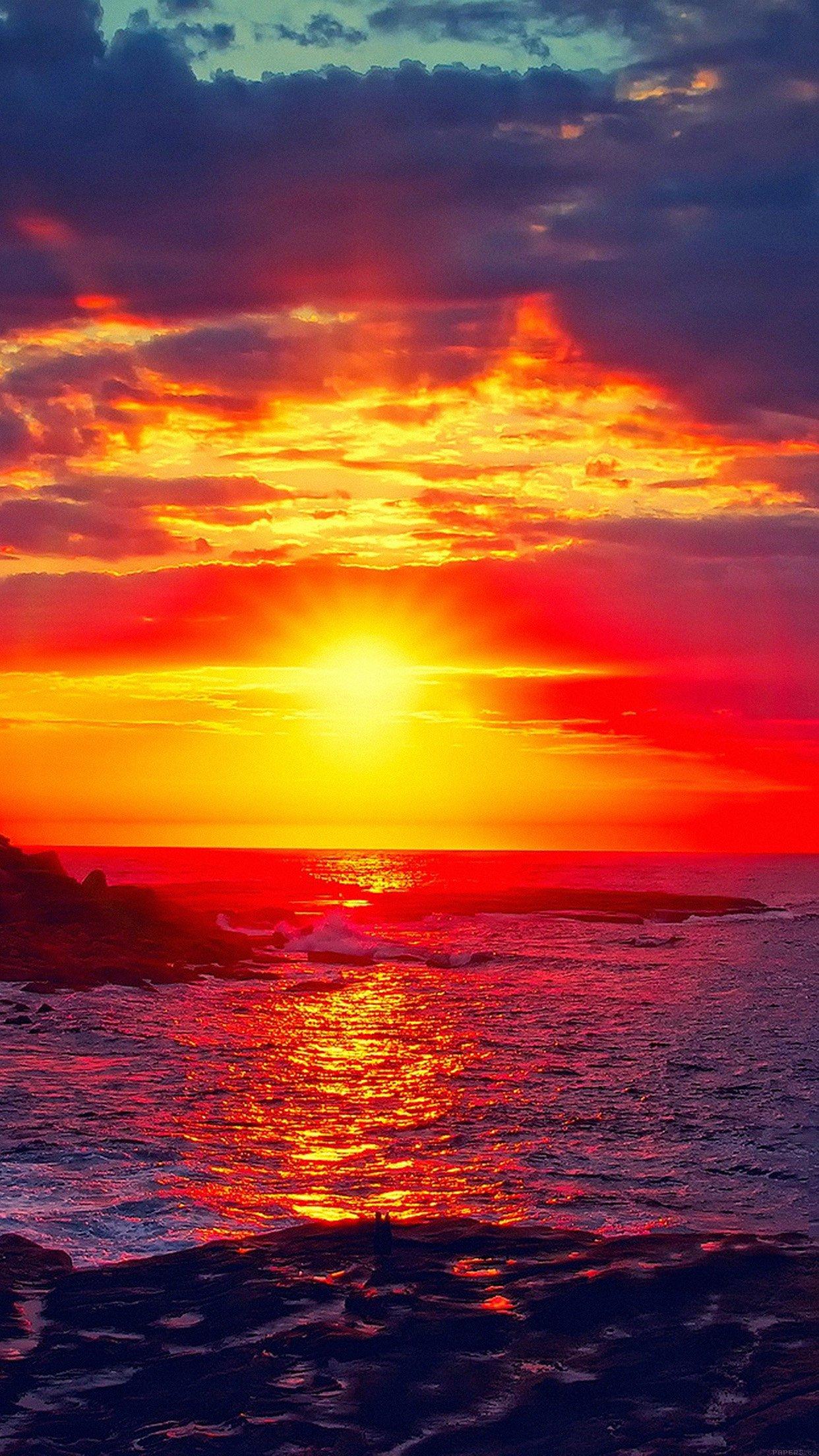 Sunset Beach Nature Afternoon Love Android wallpaper