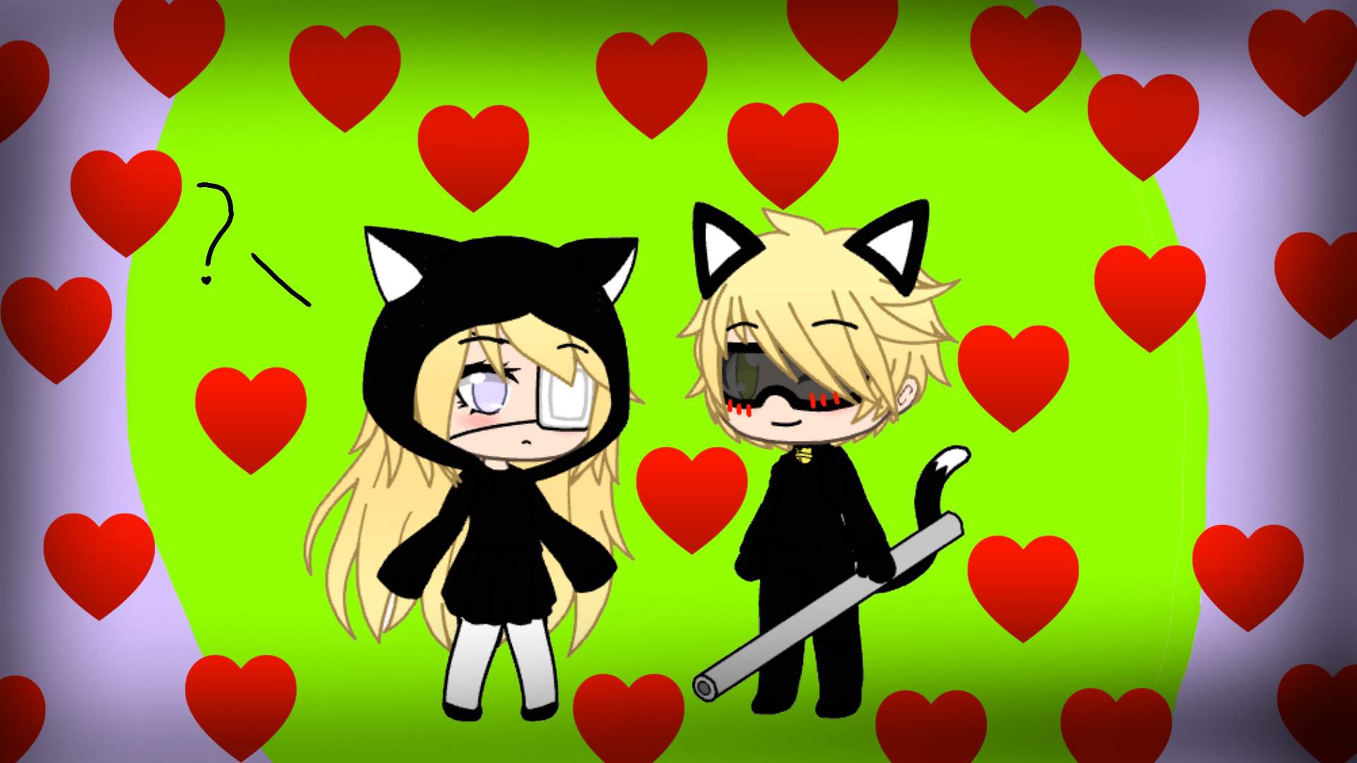 Cat Noir and Angela (Gacha life edit)