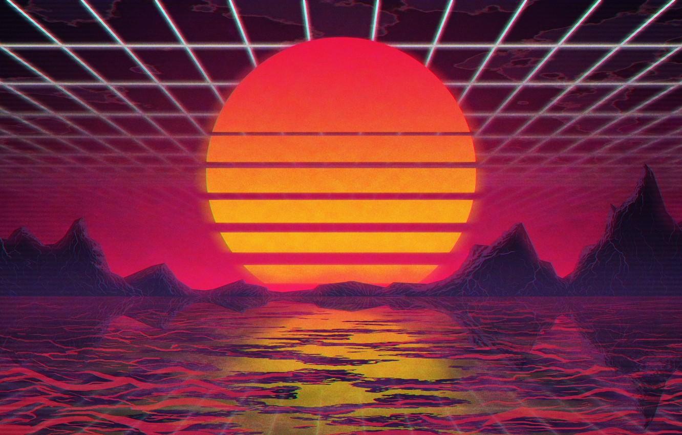 the sun, music, the city, style, background, 80s wallpaper on retro 80s sun wallpapers
