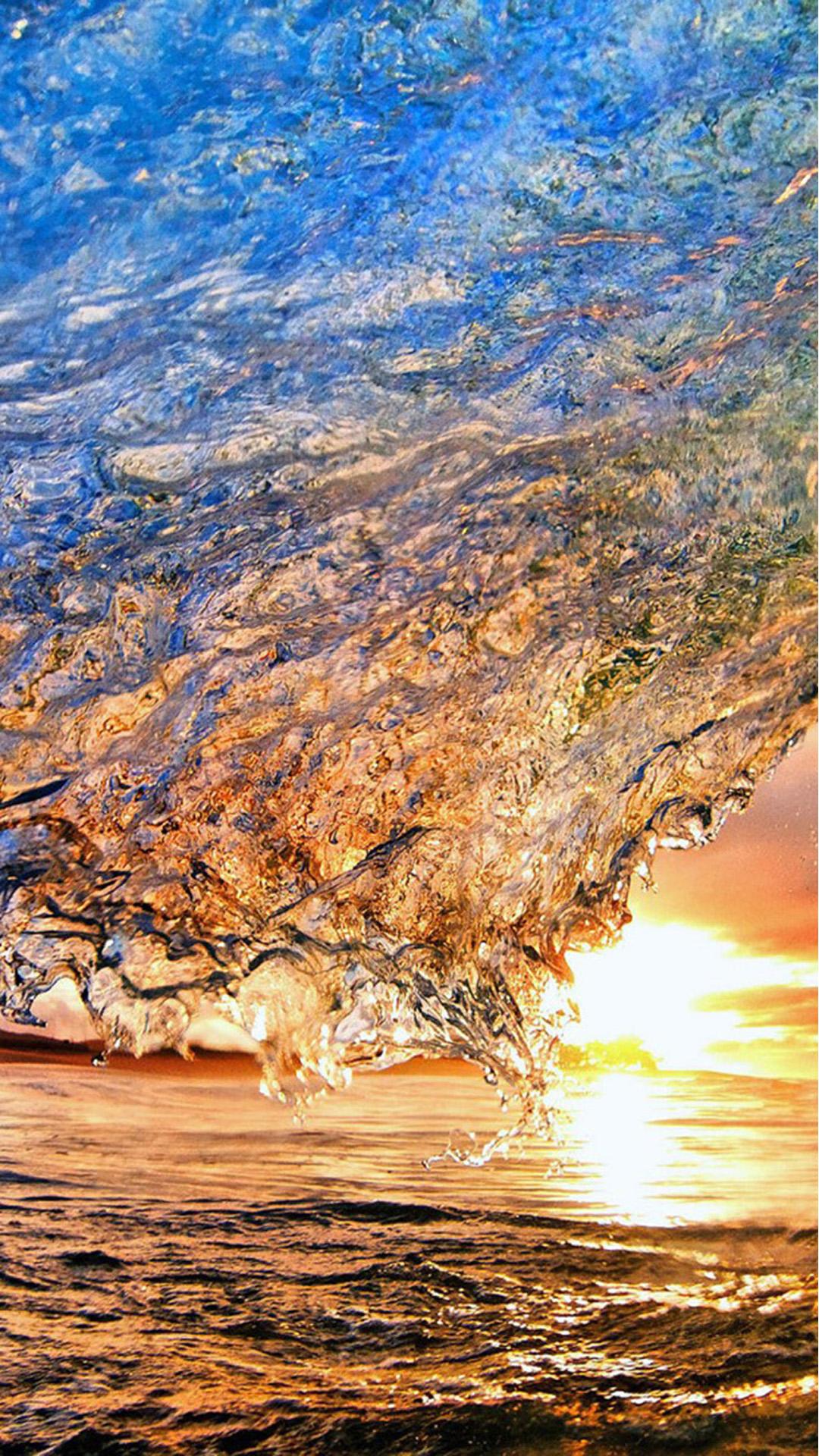Waves Water Beach Wallpaper and Background for iPhone