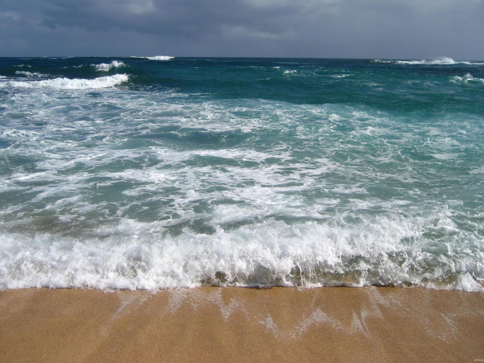 Desktop Wallpaper Ocean Waves On The Beach 0080403