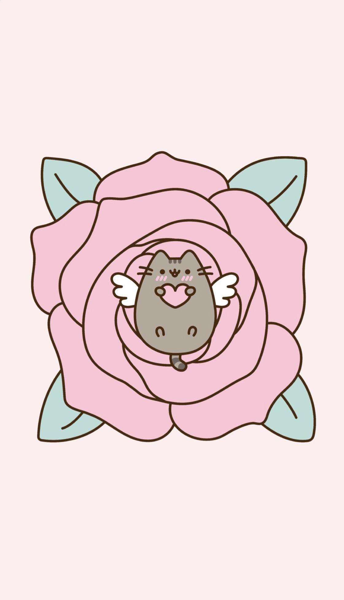 Valentine's Day pusheen wallpaper!!. Pusheen cute, Kawaii