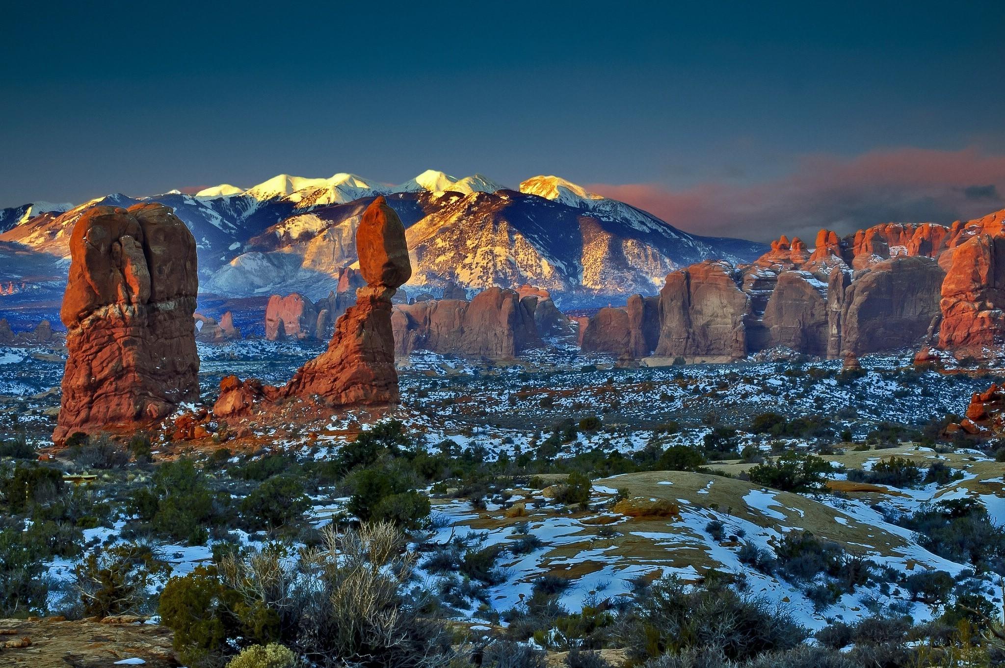 nature landscape hill mountain arches national park utah usa
