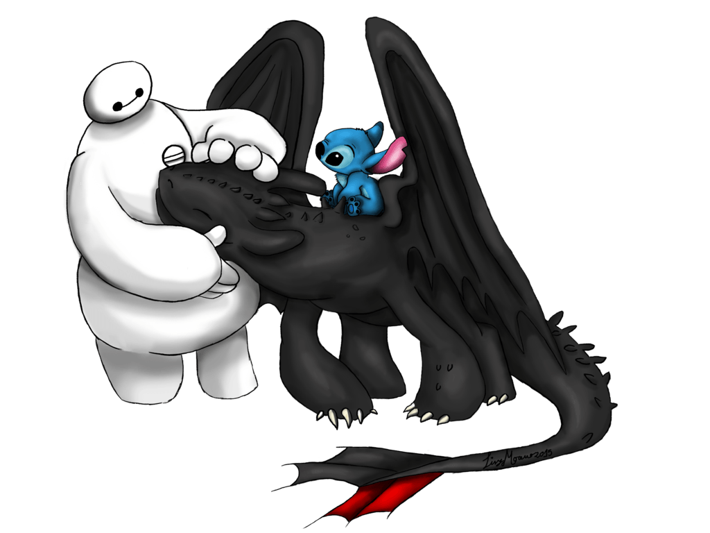 Free download BAYMAX TOOTHLESS AND STICH