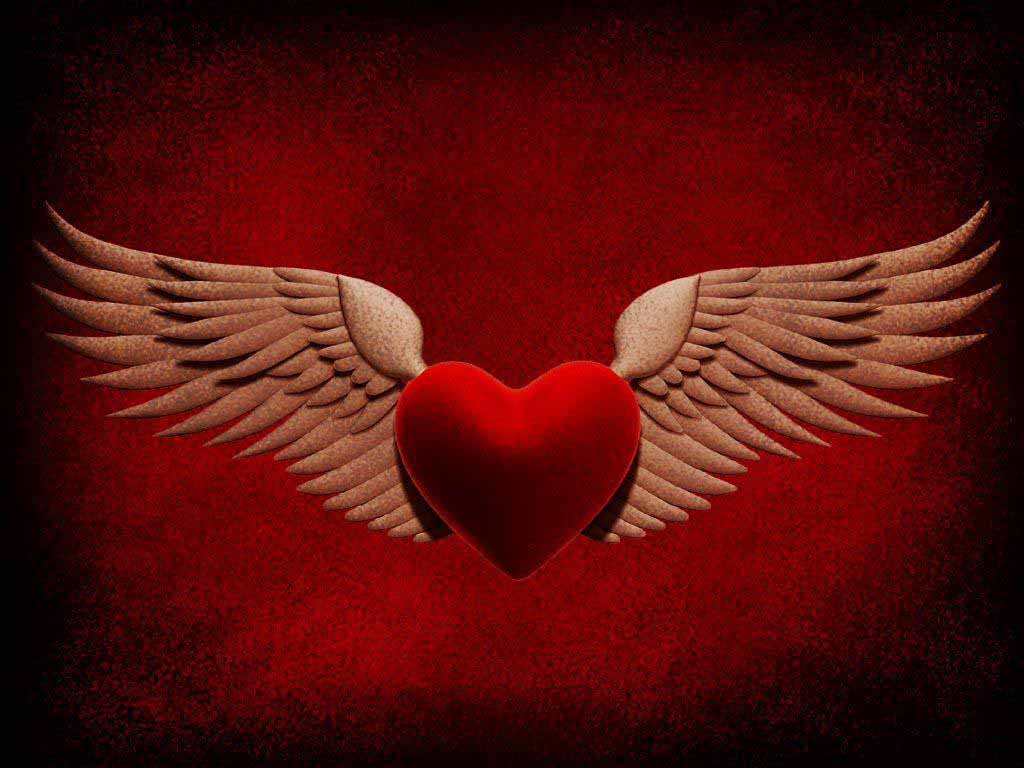 Heart with Wings Wallpaper