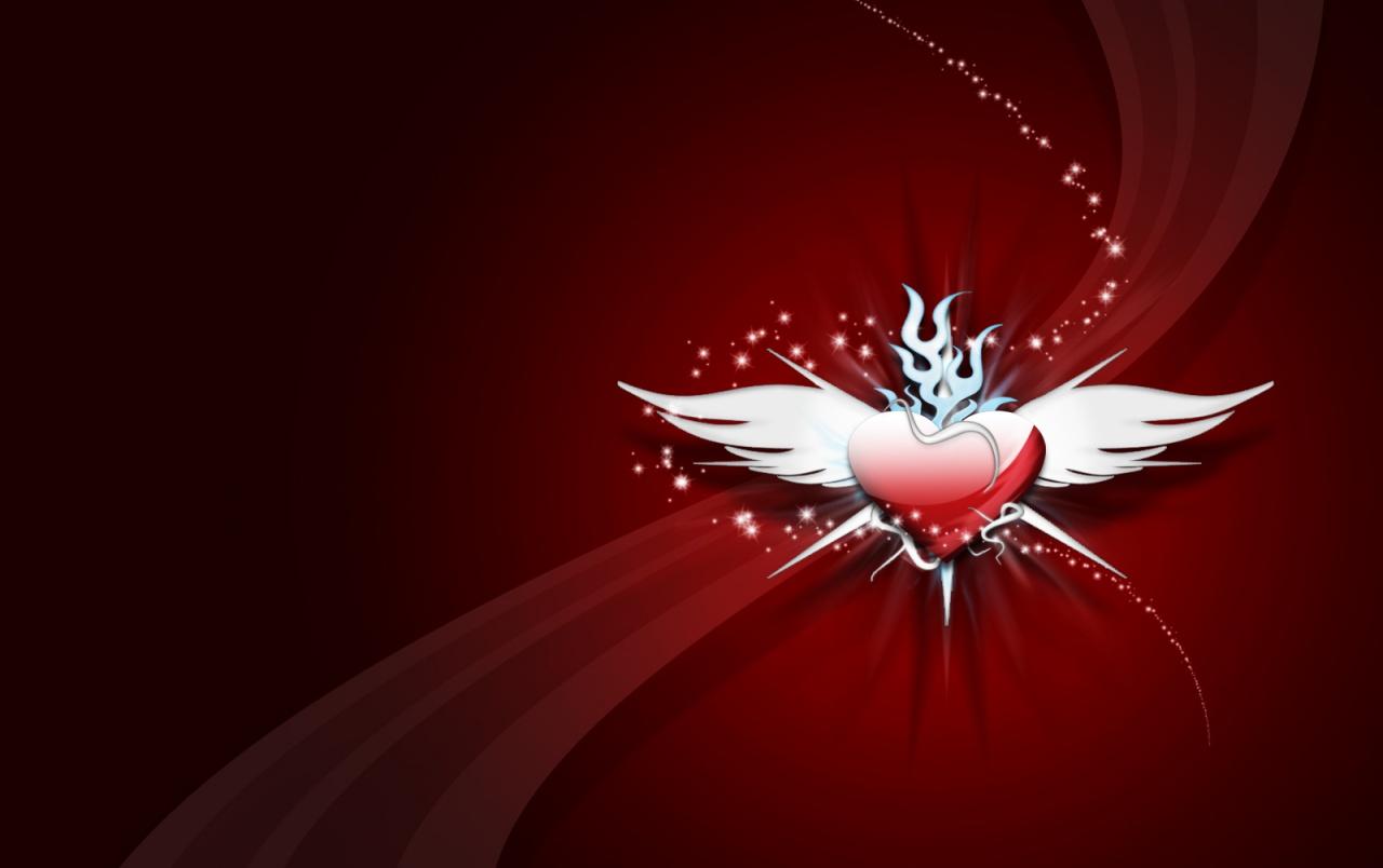 Heart with wings wallpaper. Heart with wings