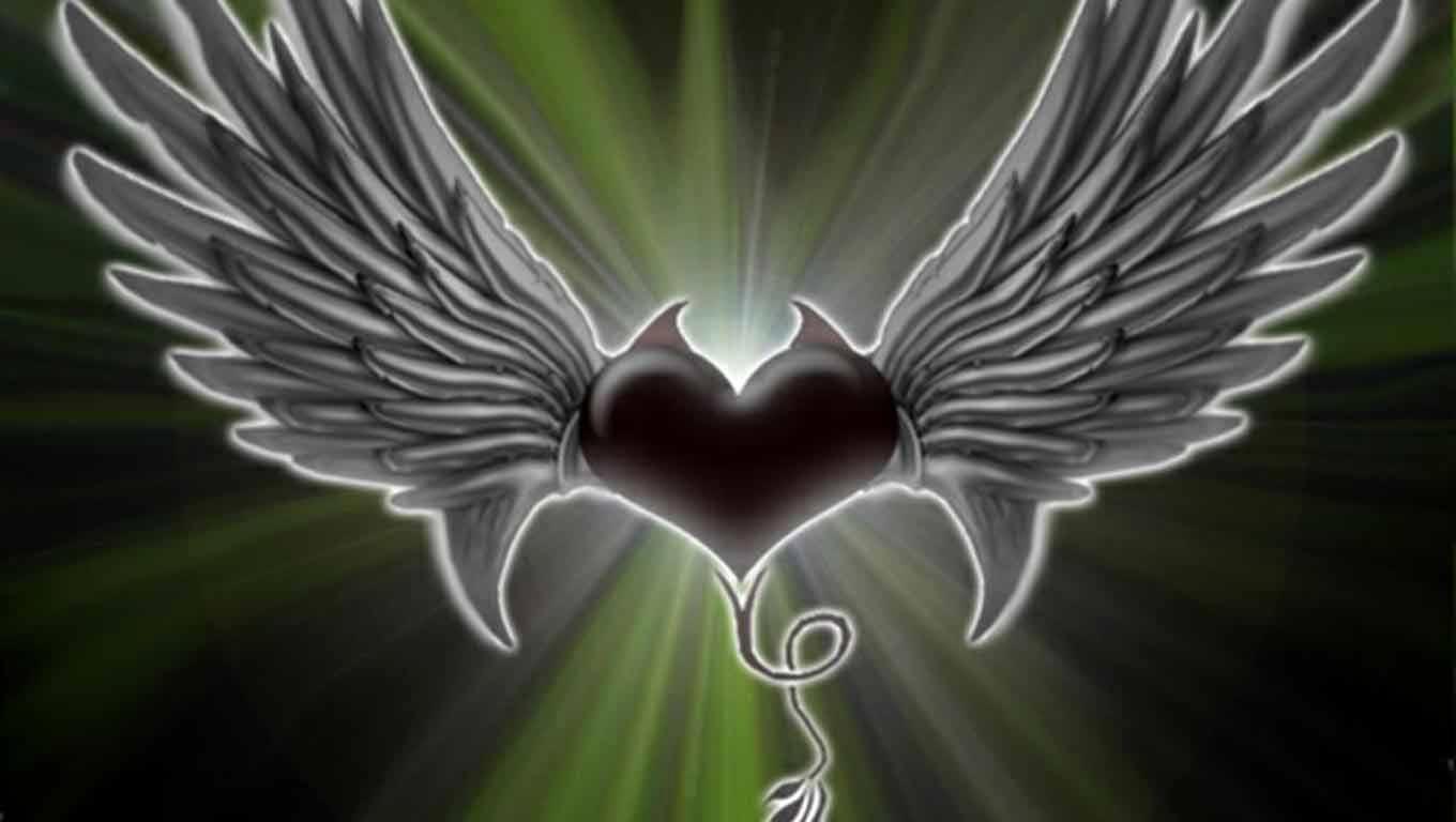 857522 4K Valentines Day Black background Heart Wings Wooden arrow   Rare Gallery HD Wallpapers