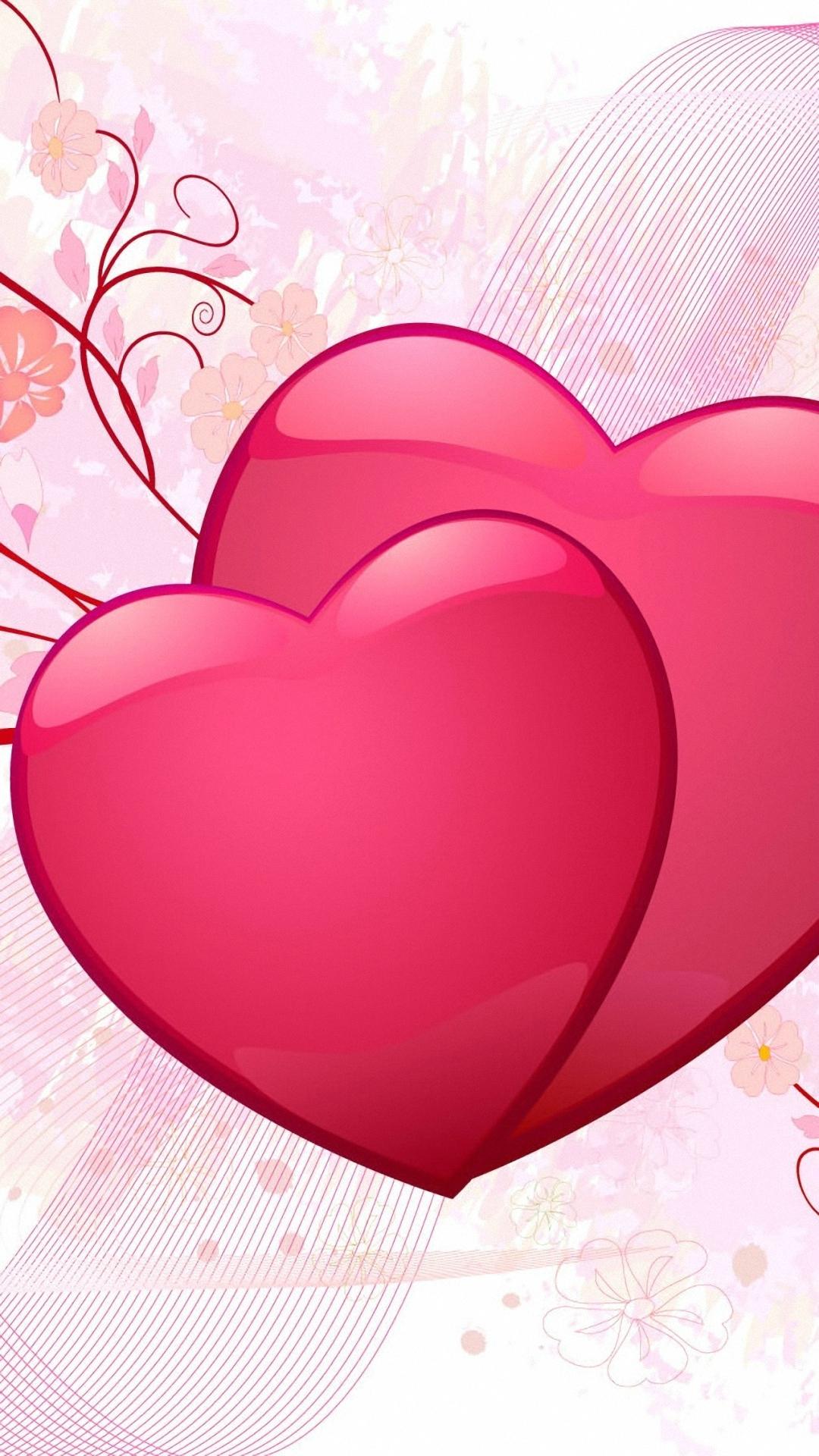 Valentine Day Hearts Android wallpaper HD wallpaper
