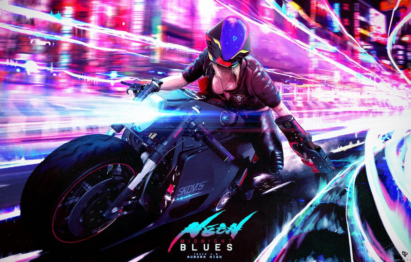Wallpaper Girl, Speed, Style, Girl, Helmet, Bike, Motorcycle