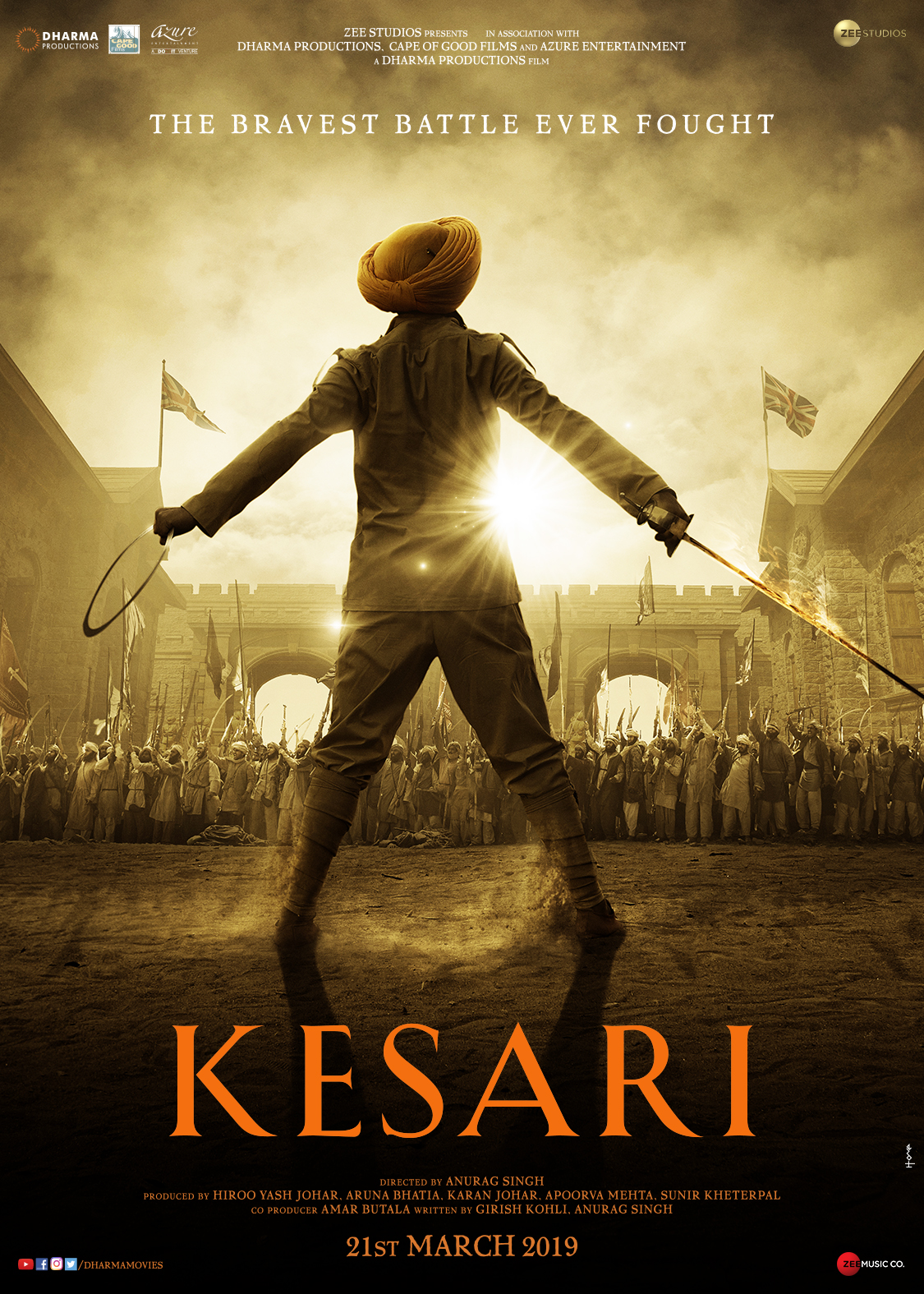 Kesari Movie Poster, HD Wallpaper & background Download