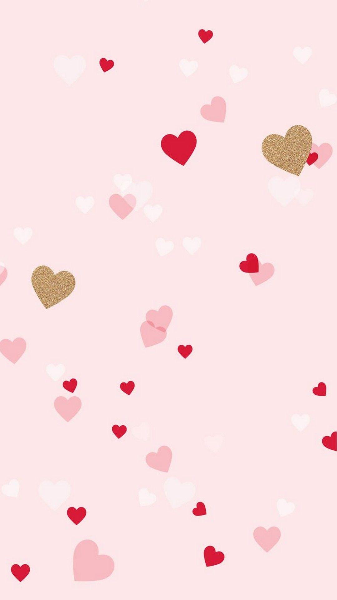 pink and red valentine's day aesthetic iphone wallpaper