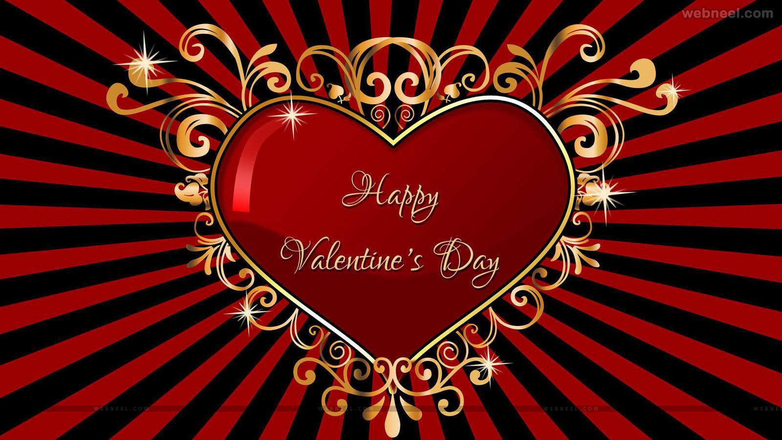 happy valentines day heart wallpaper