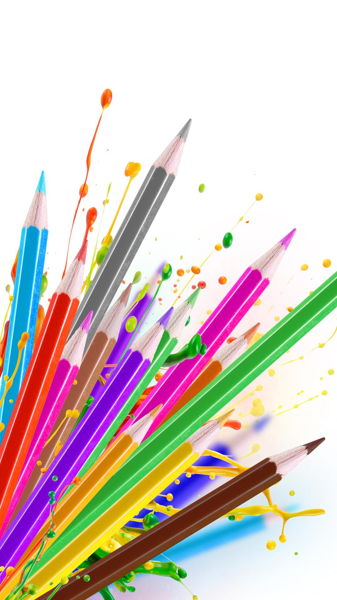Colorful Pencils Android wallpaper HD wallpaper