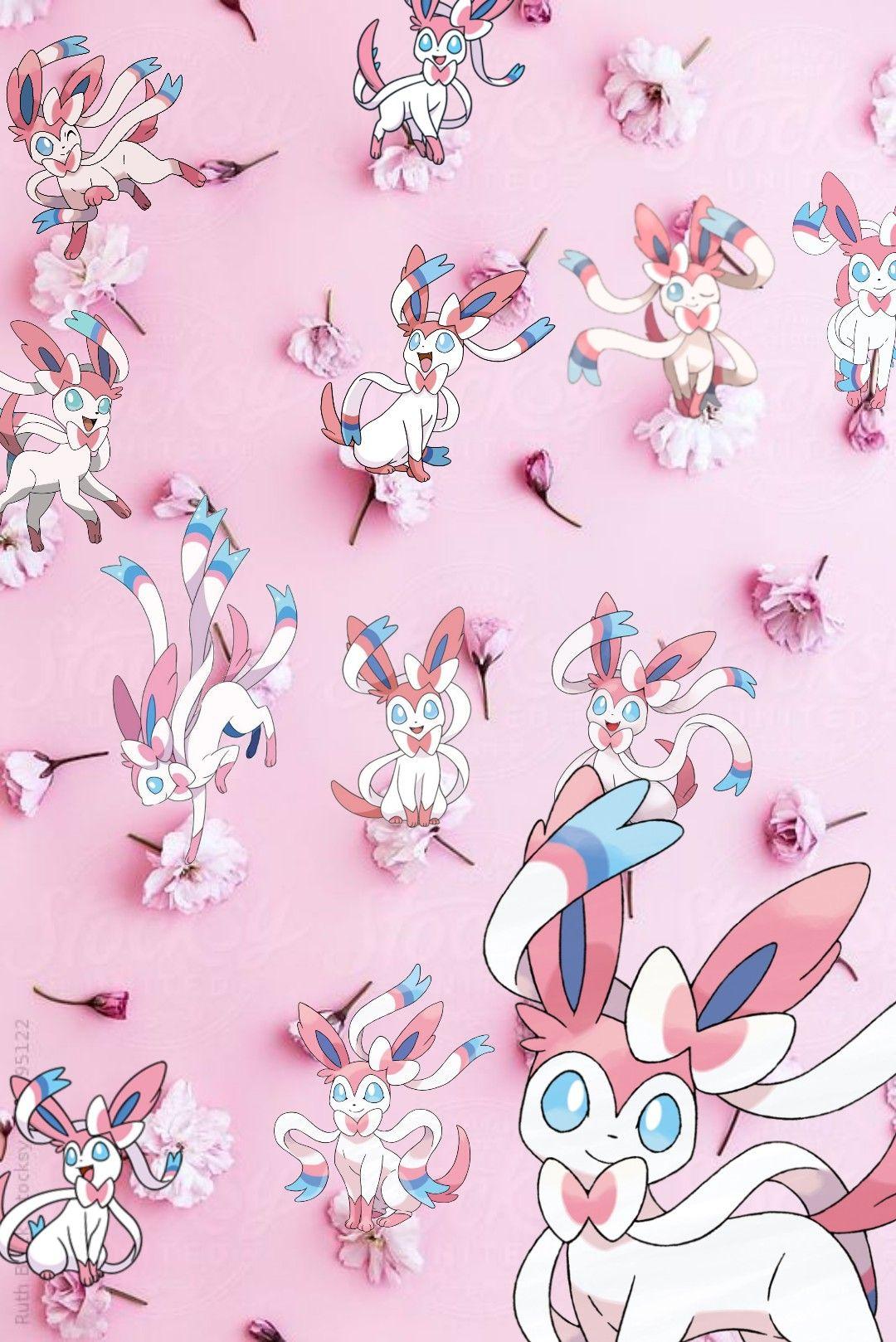 Flower sylveon wallpaper♡♡. Cute pokemon wallpaper, Pokemon