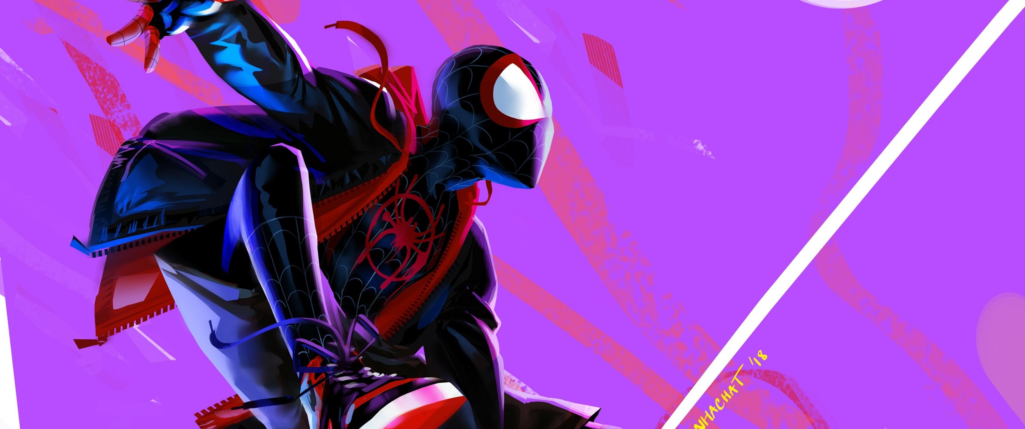 Download 3440x1440 Spider Man: Into The Spider Verse