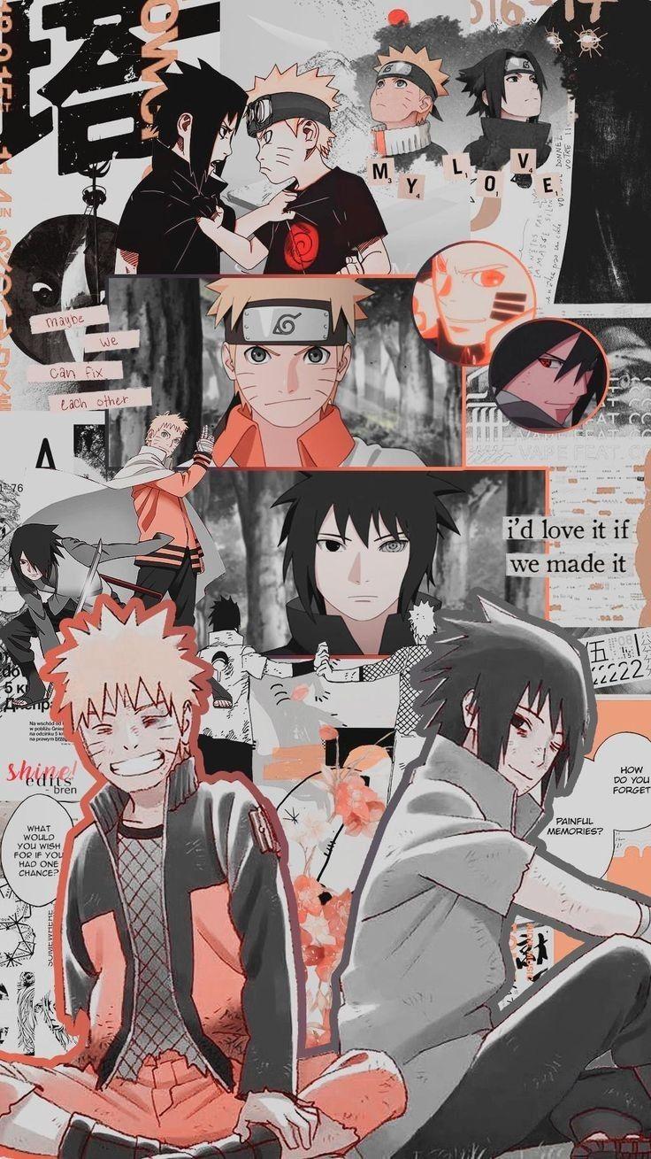 Naruto e Sasuke. Wallpaper animes, Animes