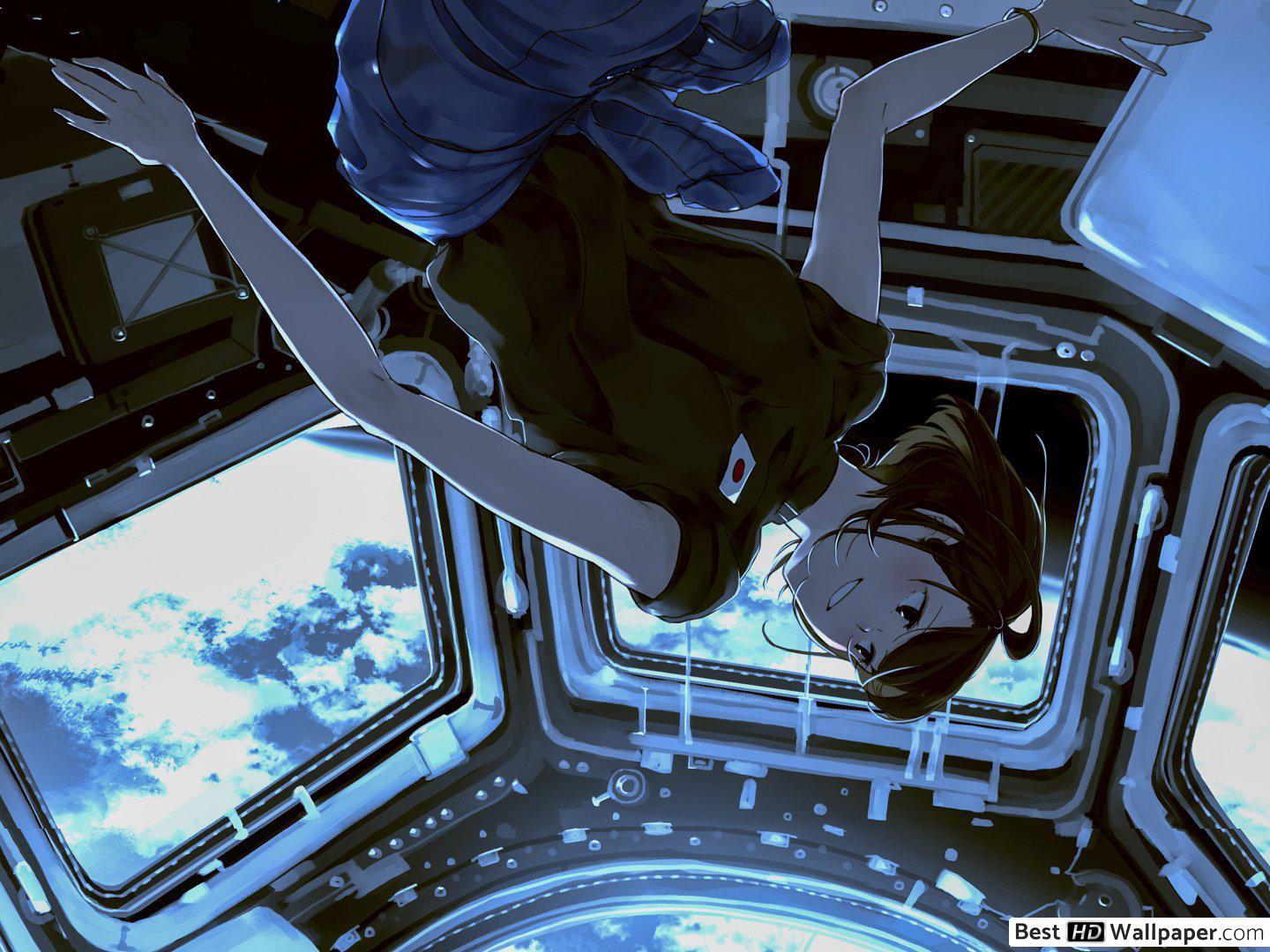 Anime in space HD wallpaper download