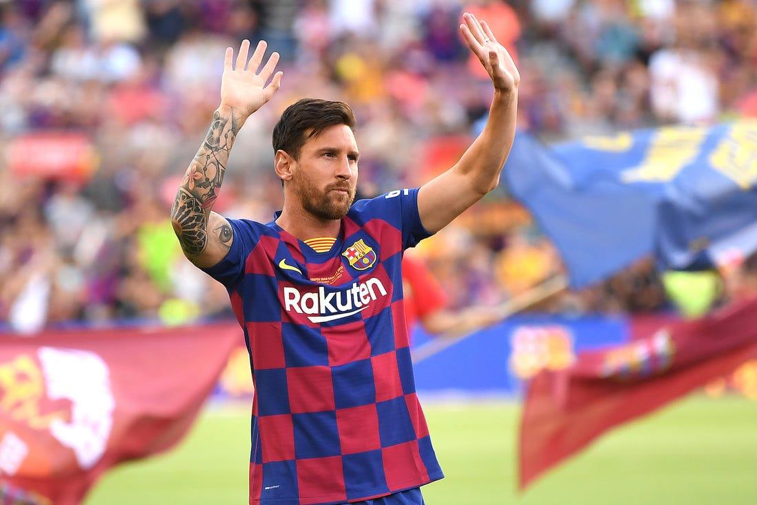 Lionel Messi was signed by Barcelona on a paper napkin aged