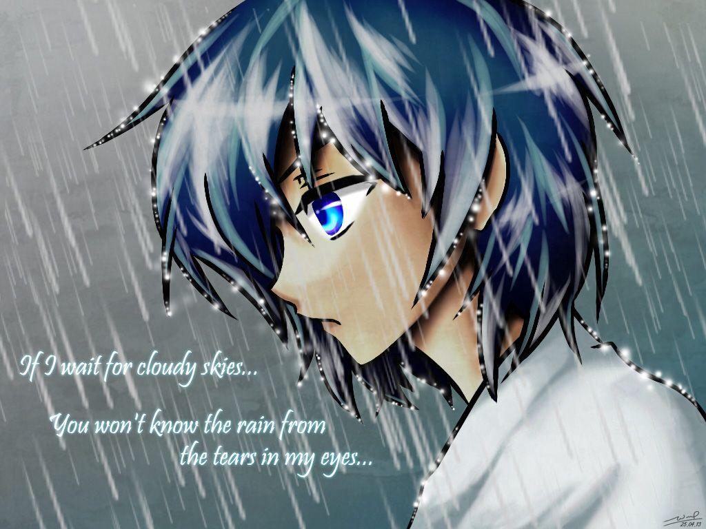 Cute Anime Boy On The Rain Skecth Wallpapers - Wallpaper Cave