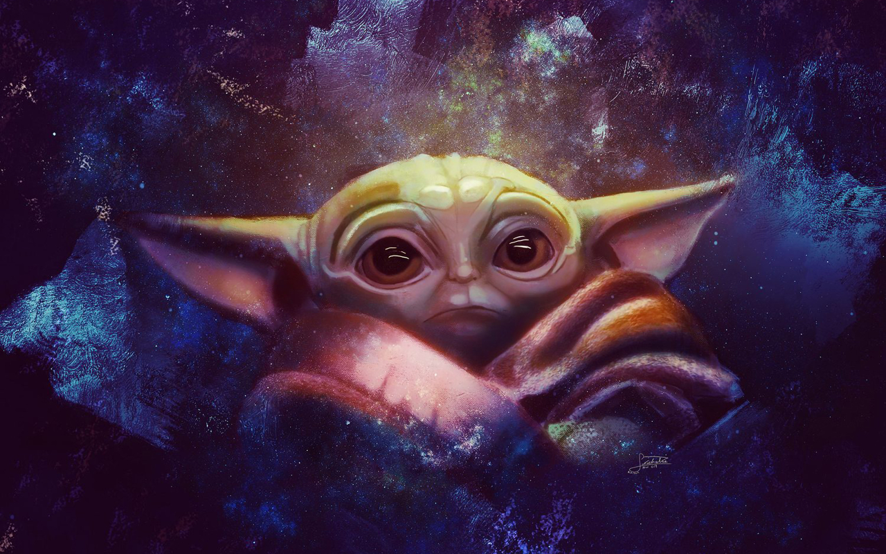 Baby Yoda 2020 Art 1280x800 Resolution Wallpaper