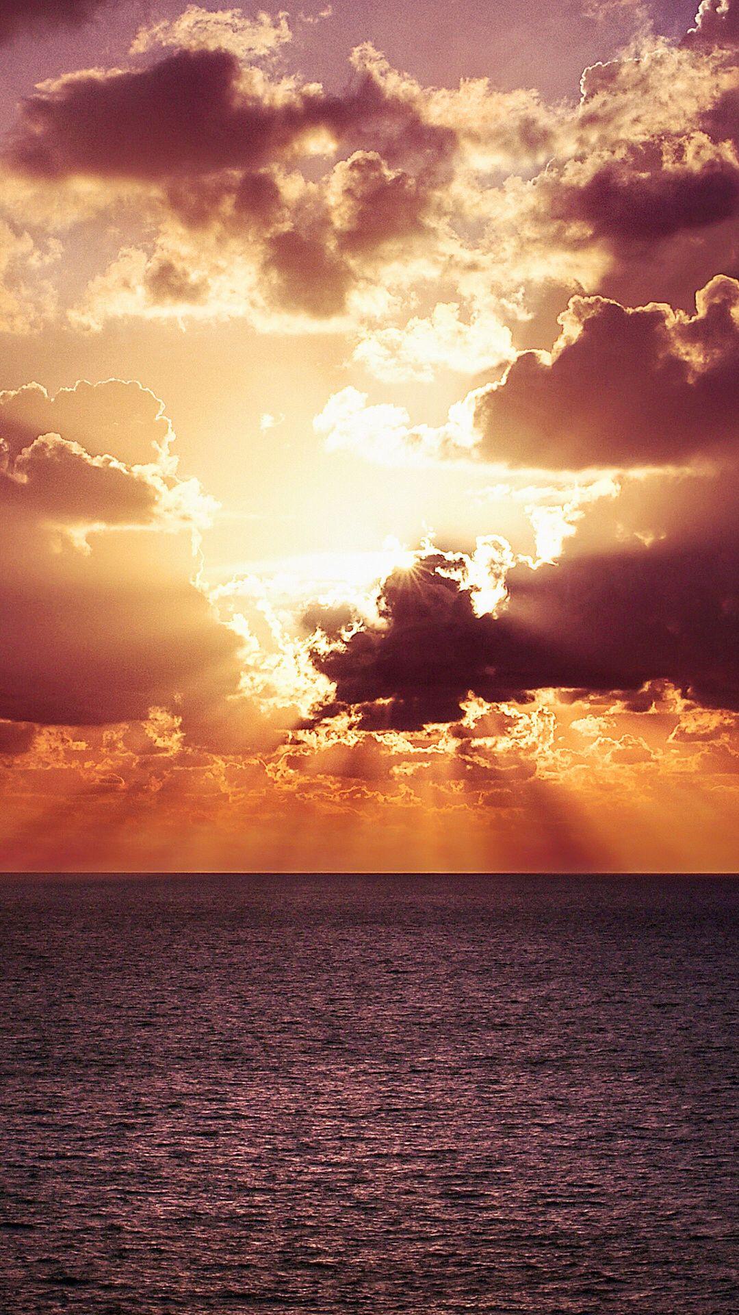 Rising Sun. Sunrise wallpaper, Clouds, iPhone wallpaper