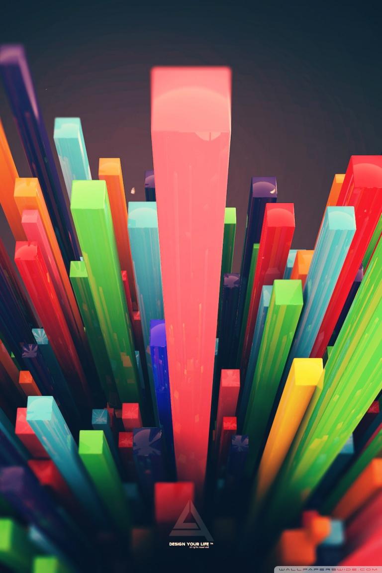 3D Colorful Wallpaper Widescreen