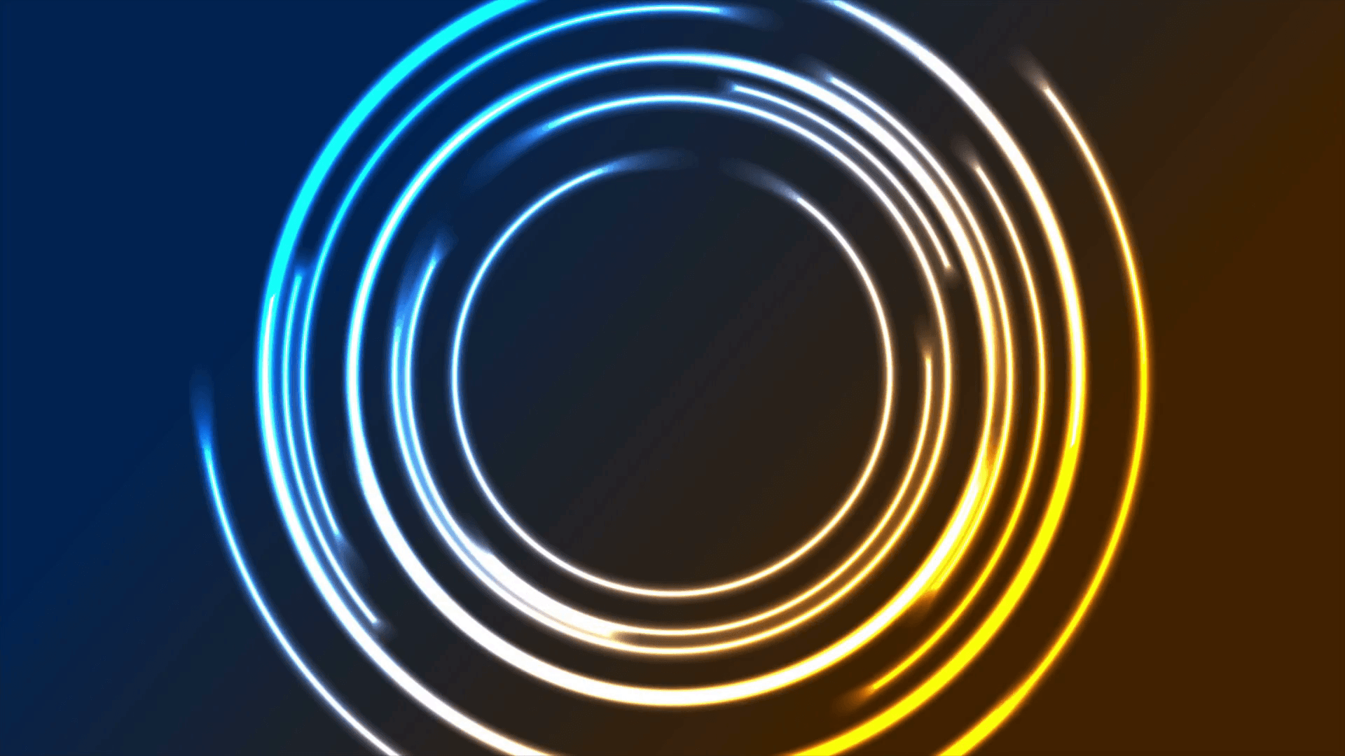Colorful glowing neon circles abstract motion design