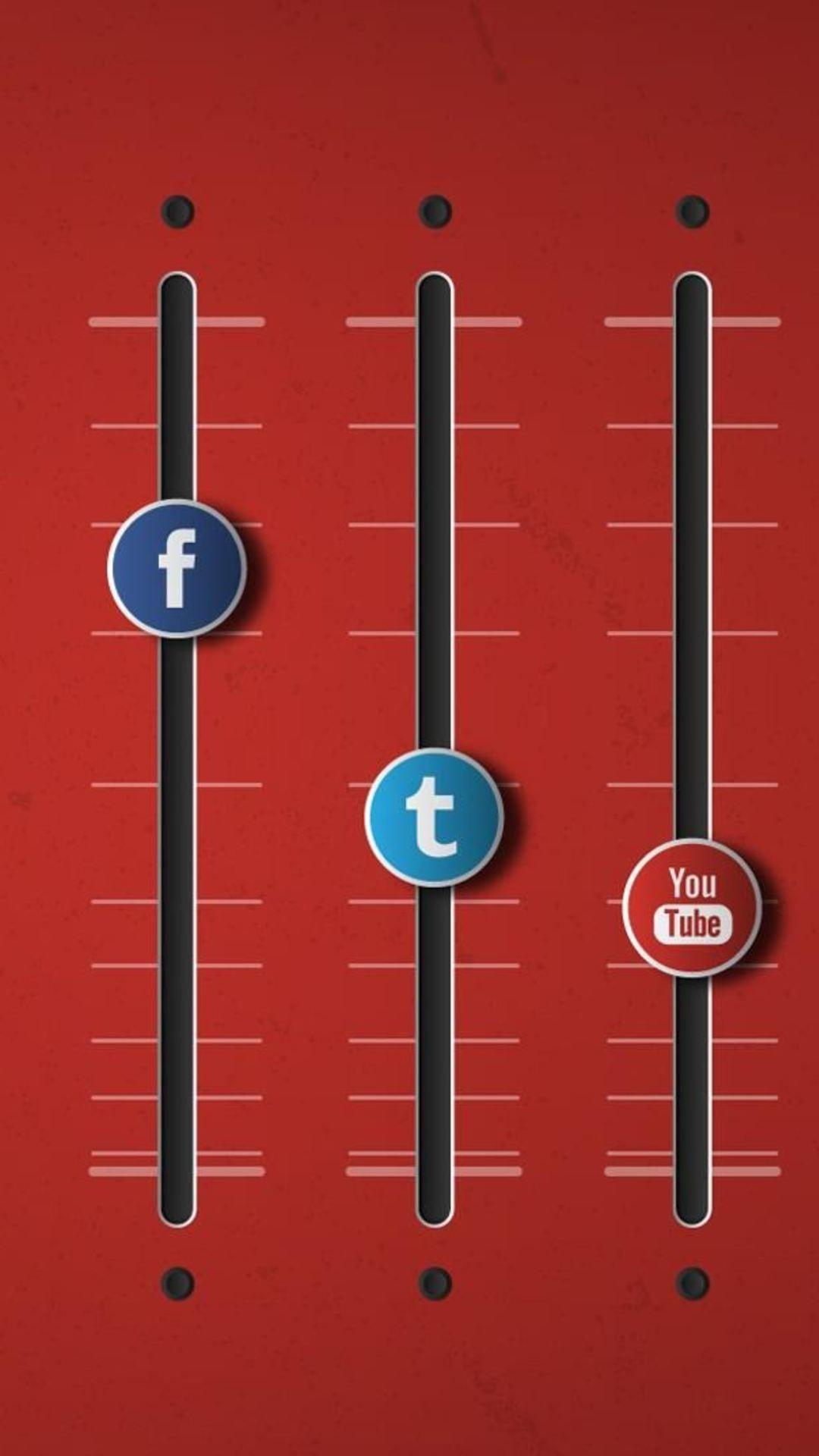 Social Networks Equalizer On Wallpaper