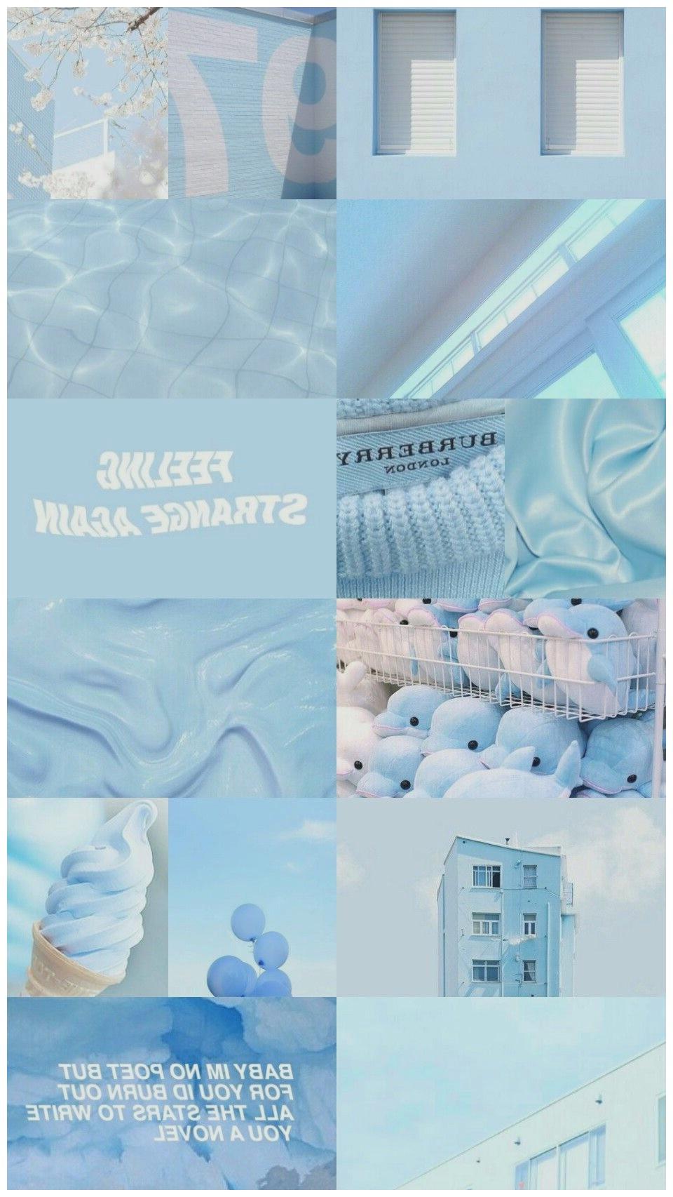 Aesthetic Pastel Blue Baby Blue Wallpaper