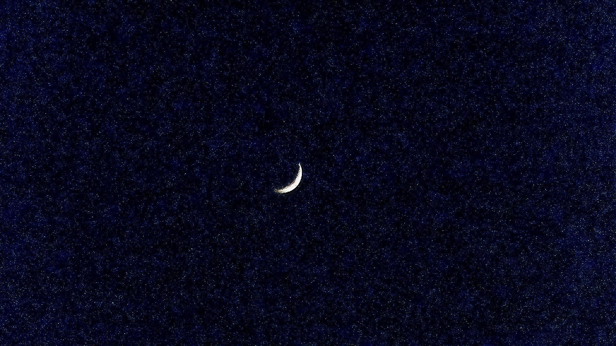 Full Moon With Stars Wallpaper